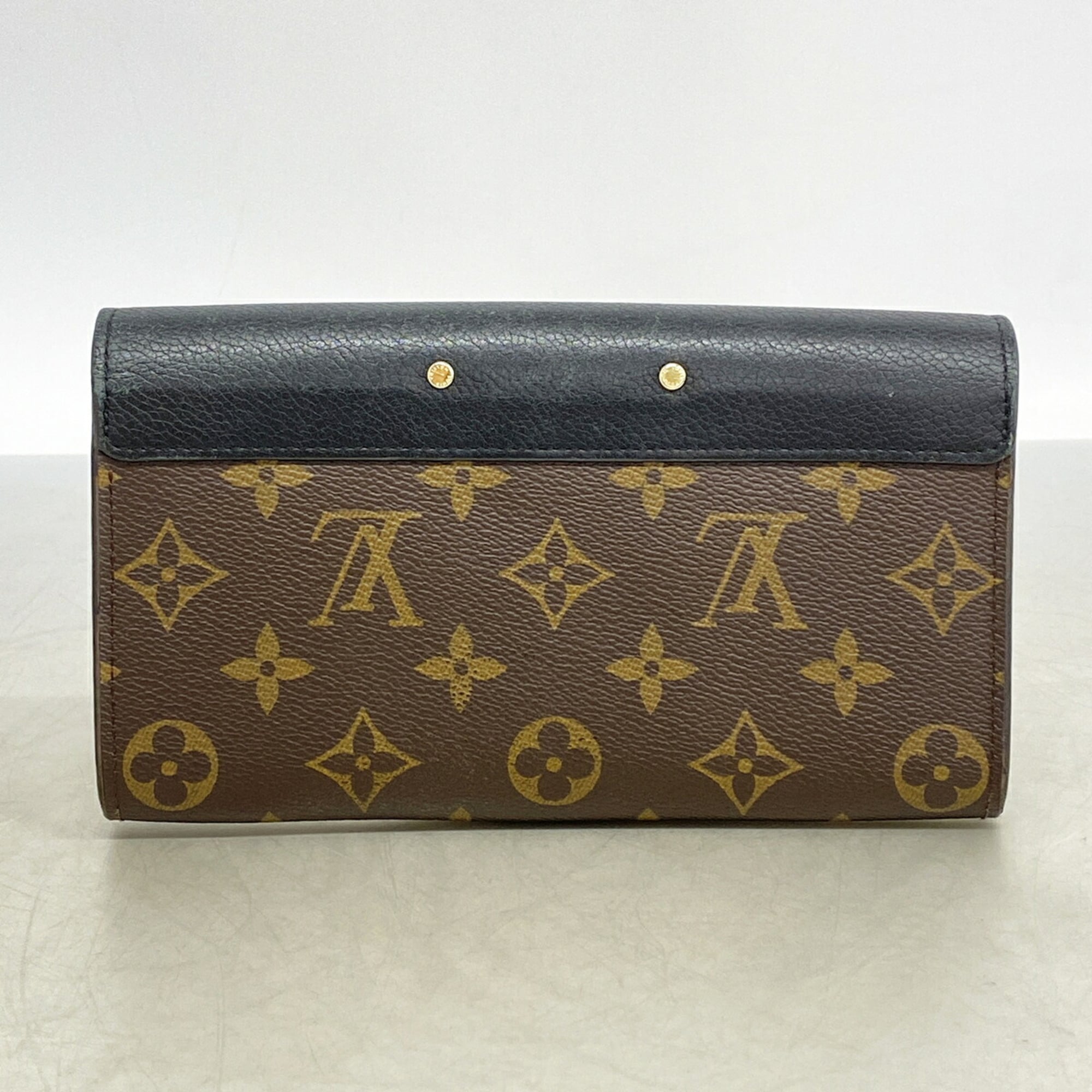 Louis Vuitton Noir Long Wallet (Bi-Fold) (Pre-Owned)