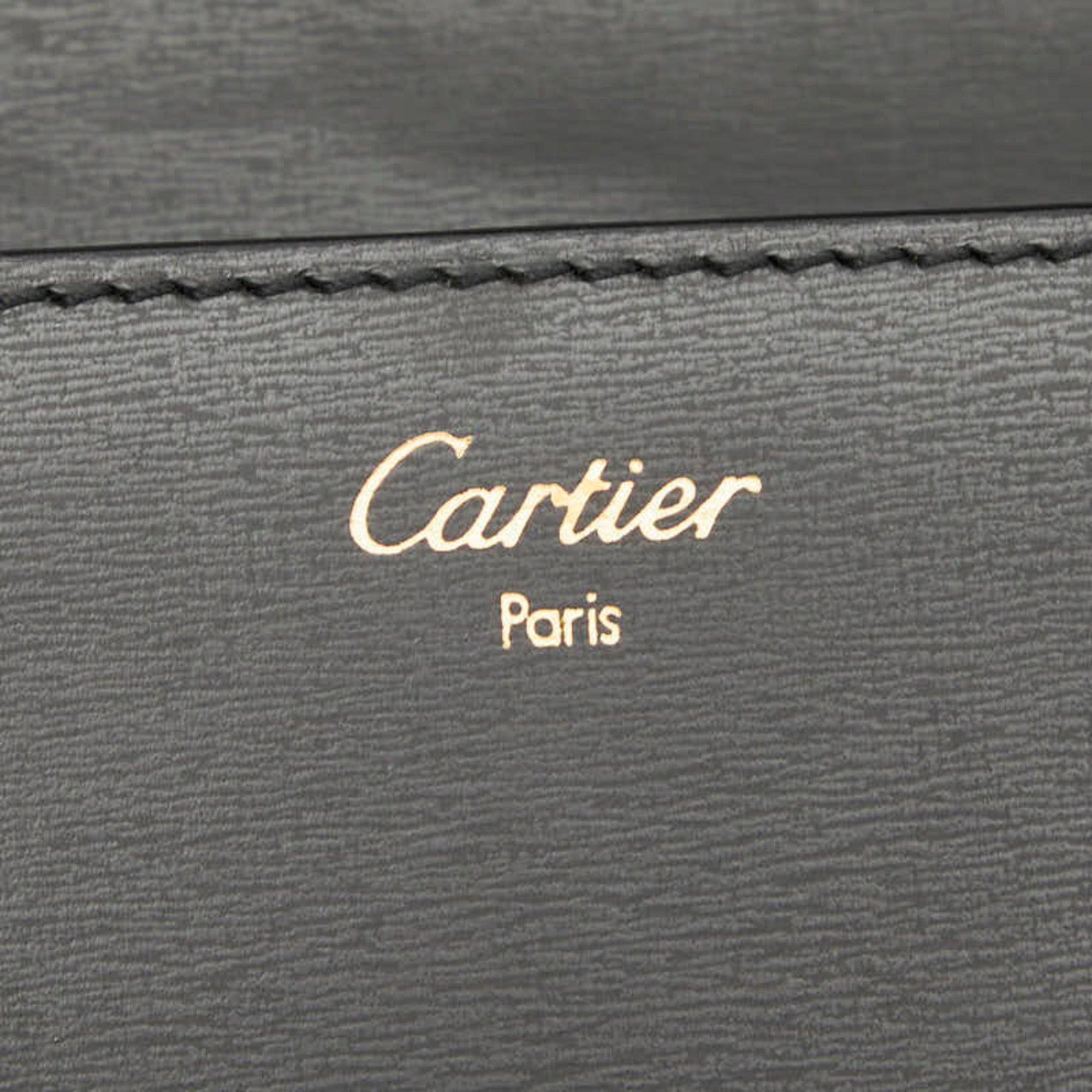 Cartier Black Leather Clutch Bag (Pre-Owned)