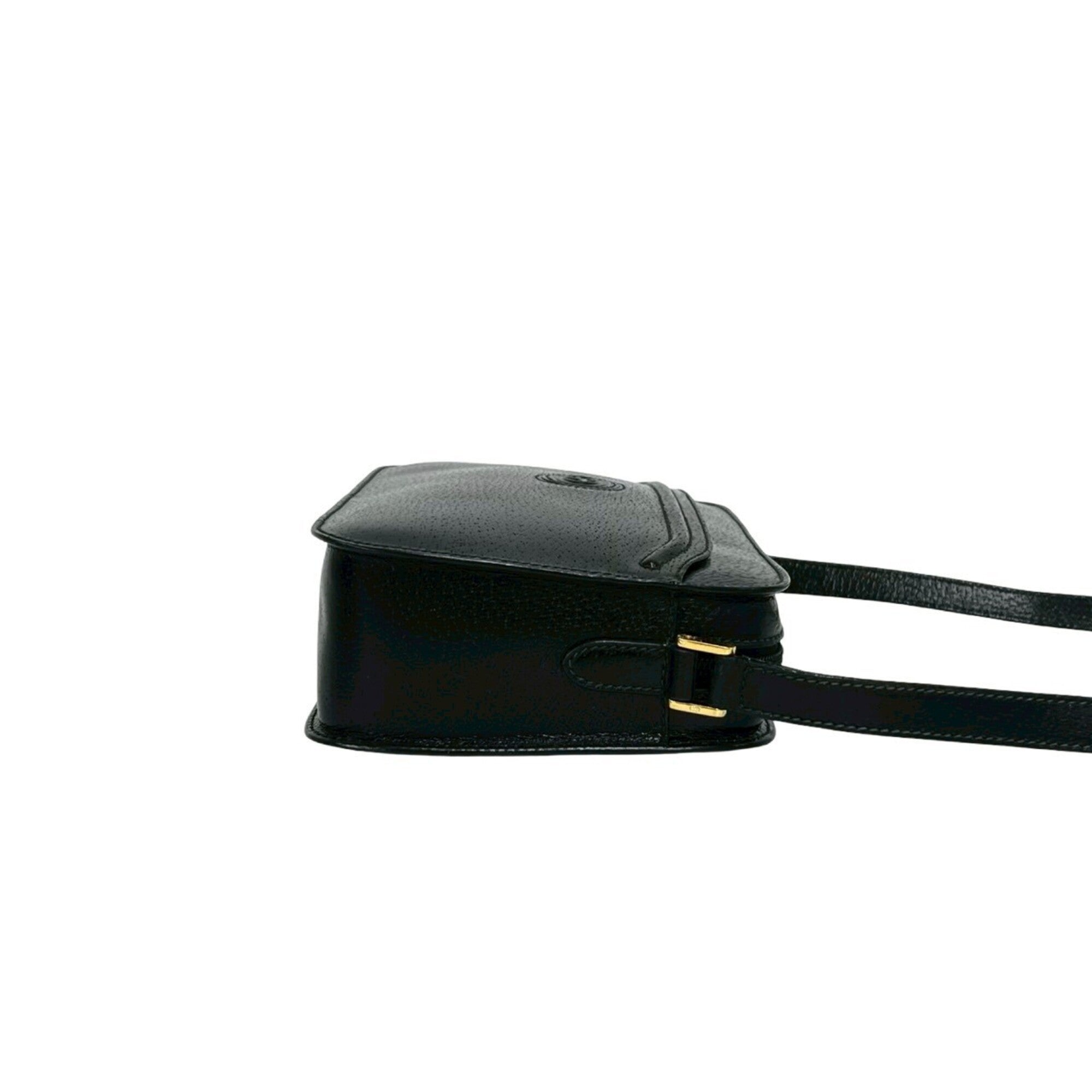 Gucci Black Leather Pochette Shoulder Bag (Pre-Owned)