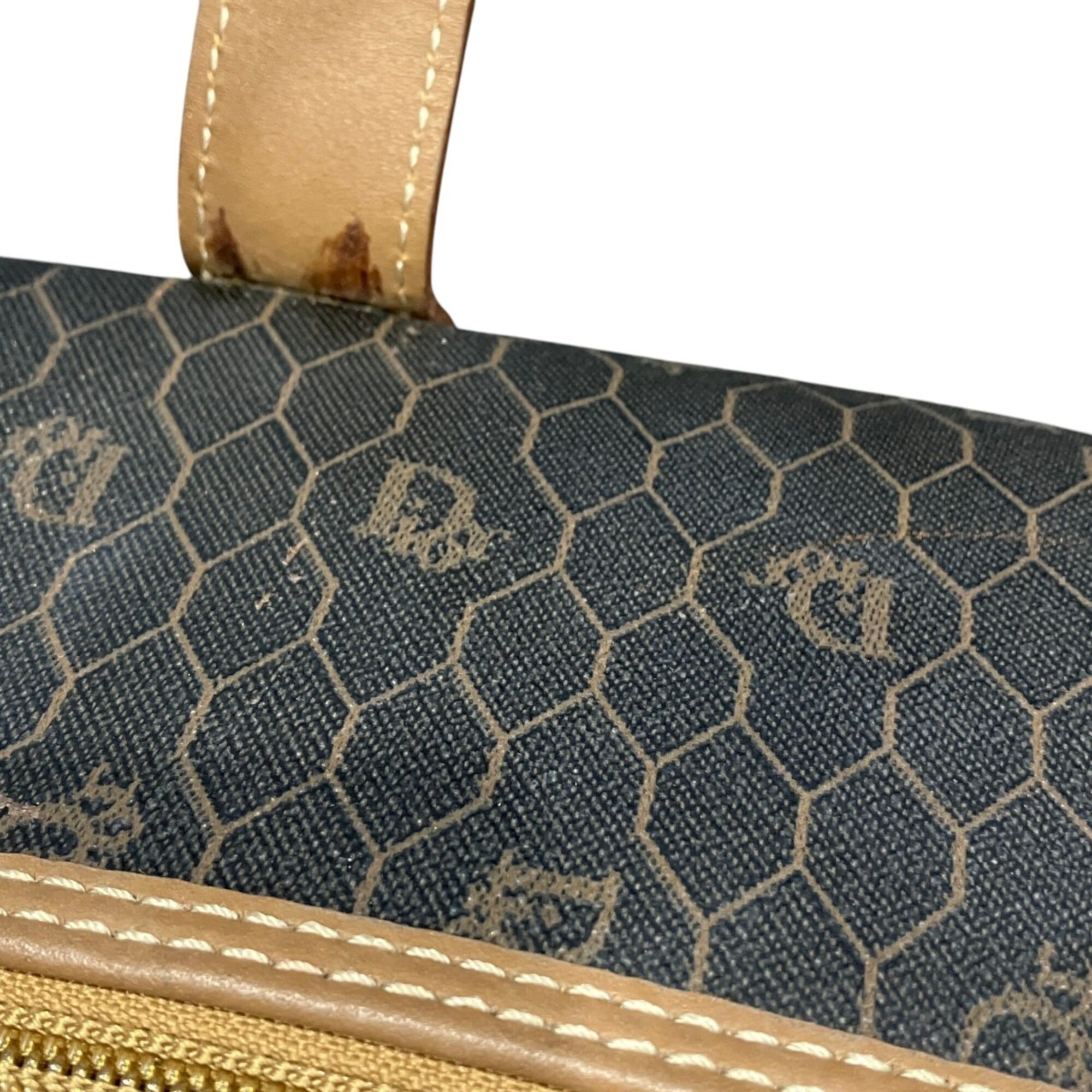 Christian Dior Dark Brown Pvc Boston Bag (Pre-Owned)