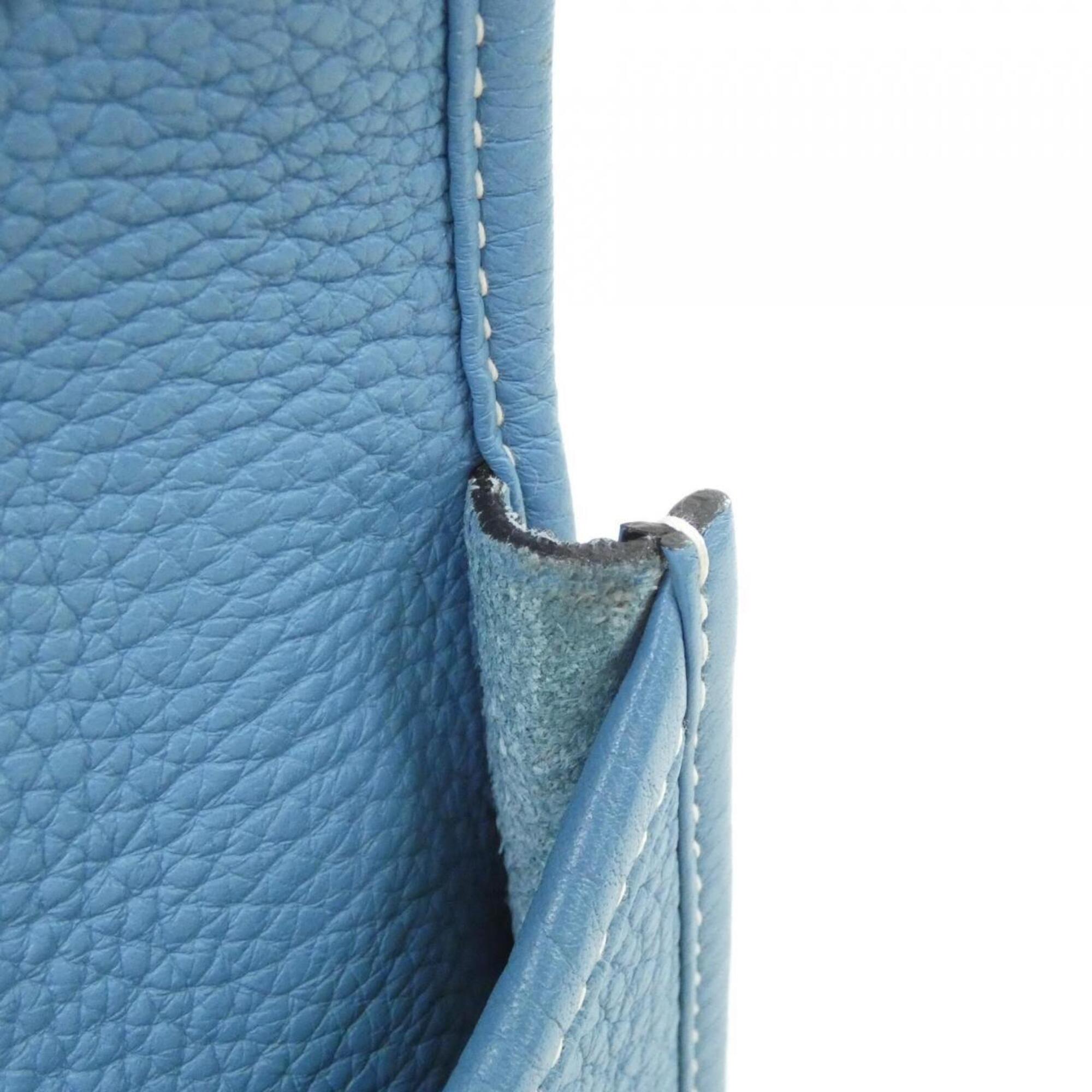 Hermes Blue Jean Taurillon Clemence Leather Shoulder Bag (Pre-Owned)