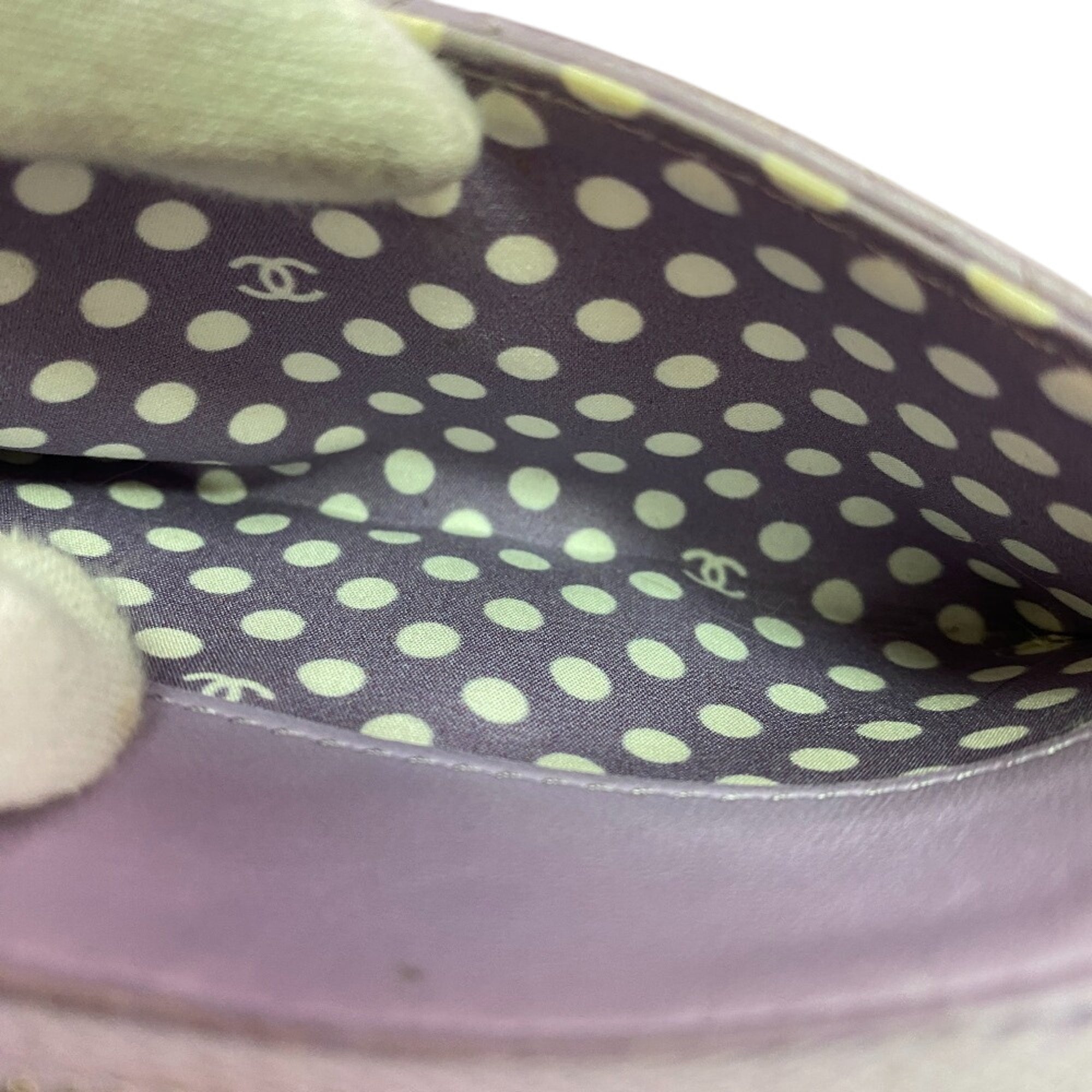Chanel Purple Leather Coin Purse/Coin Case (Pre-Owned)