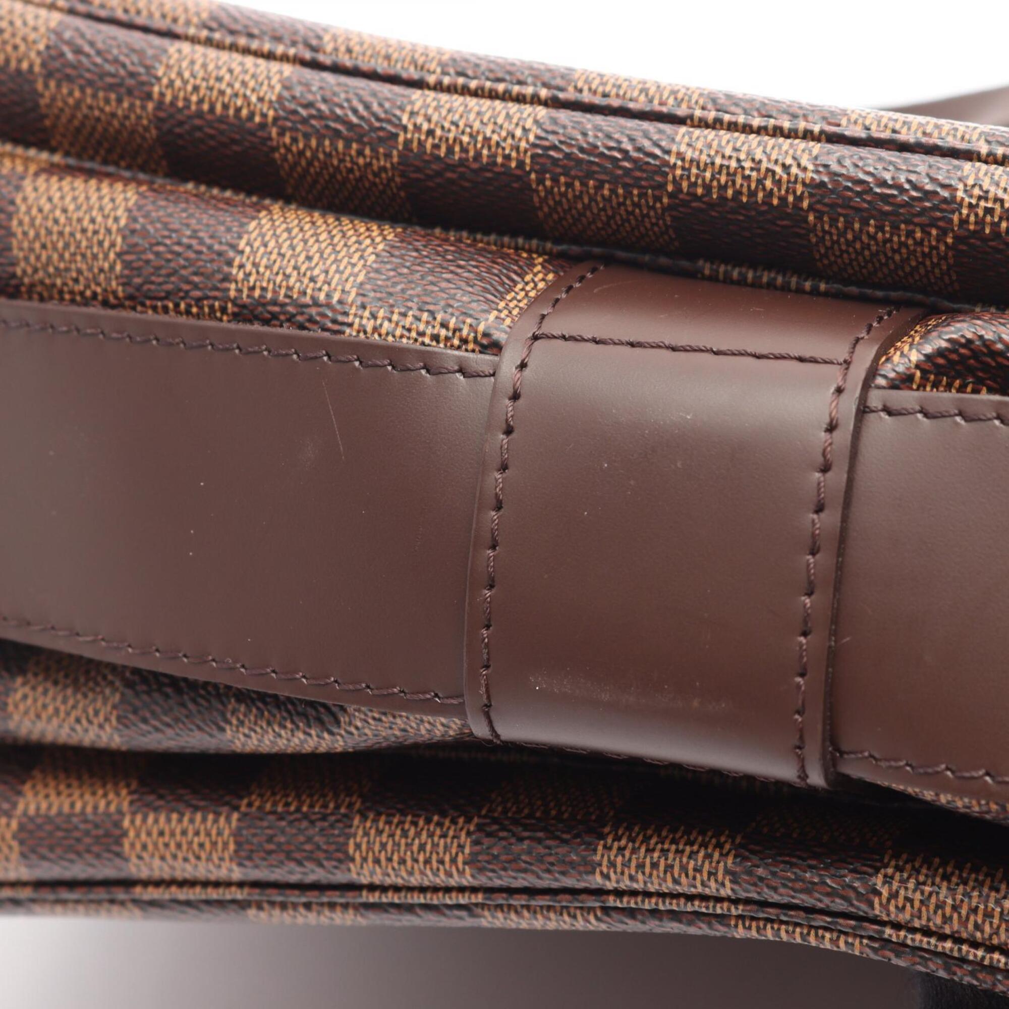 Louis Vuitton Brown Coated Canvas Leather Shoulder Bag (Pre-Owned)
