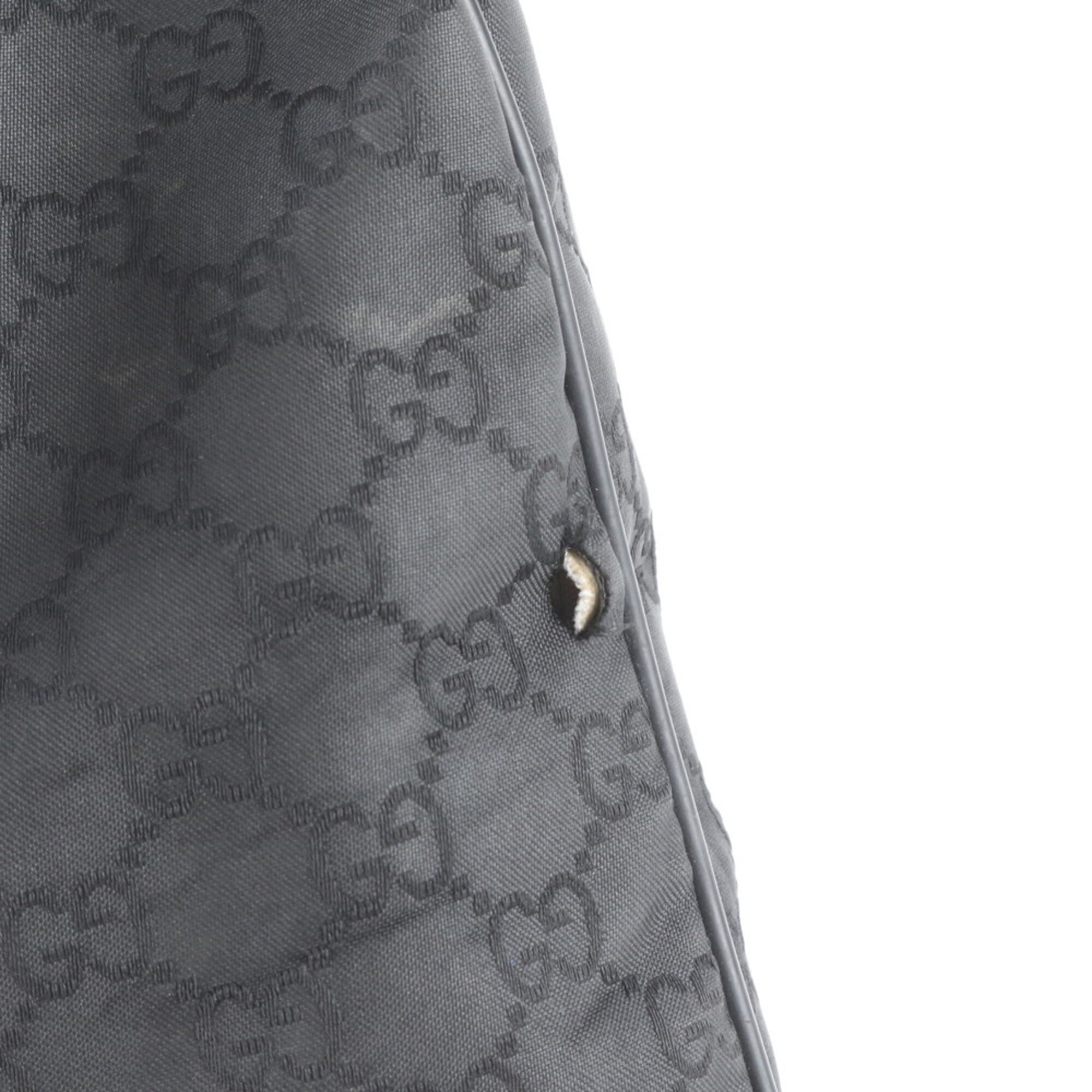 Gucci Black Nylon Leather Messenger Bag Shoulder Bag (Pre-Owned)