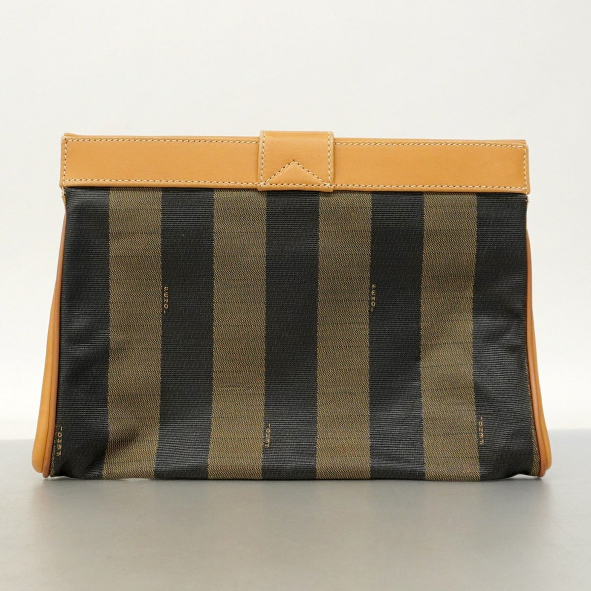 Fendi Beige Black Pvc Clutch Bag (Pre-Owned)