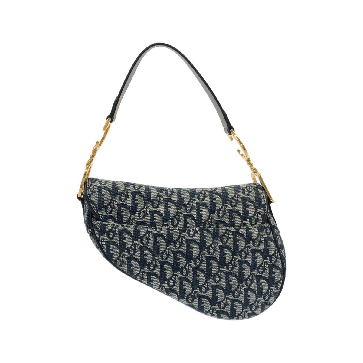 Christian Dior Blue Canvas Saddle Bag (Pre-Owned)