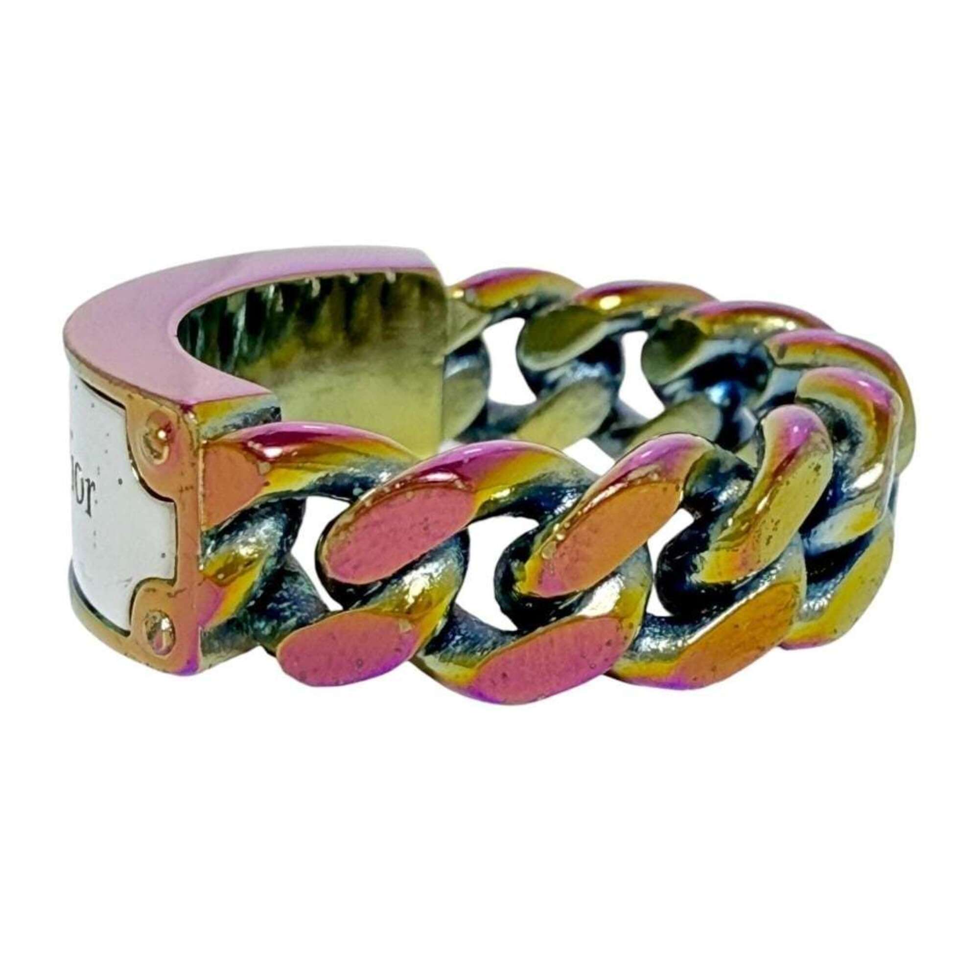 Christian Dior Multi-Color Metal Band Ring (Pre-Owned)