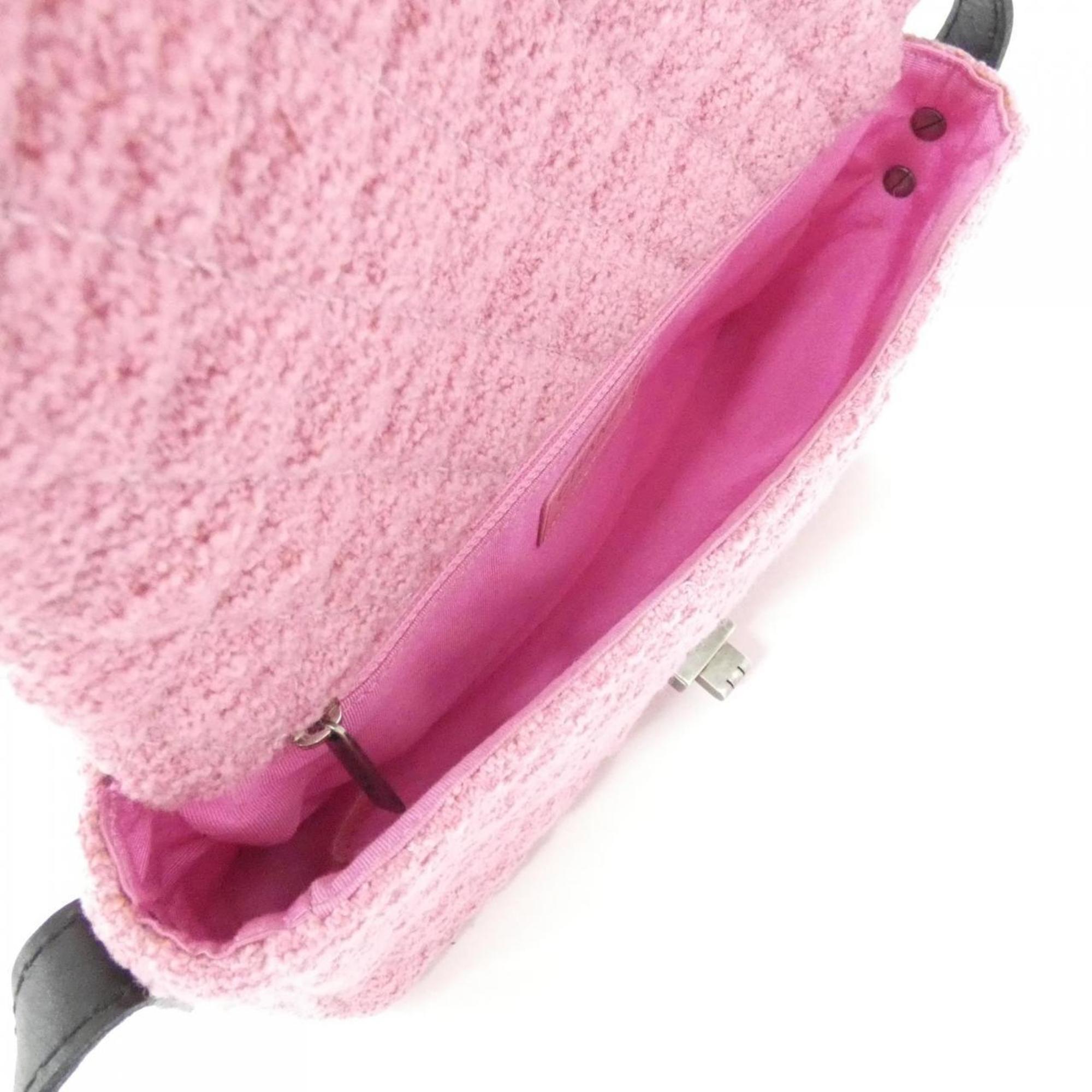 Chanel Pink Tweed Shoulder Bag (Pre-Owned)
