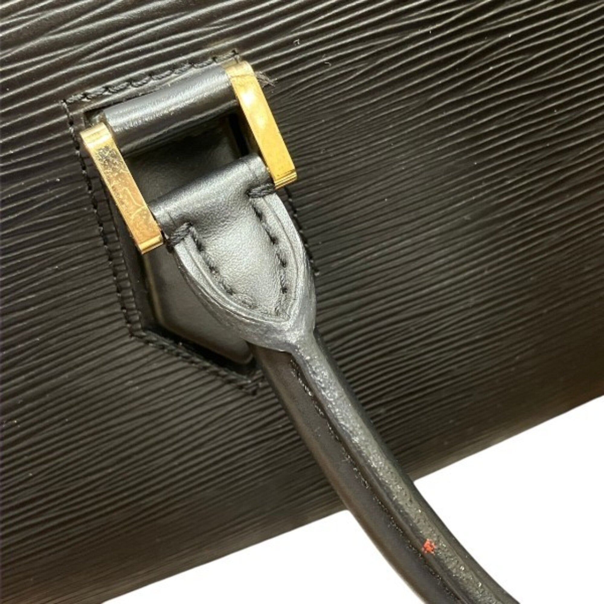 Louis Vuitton Black Leather Handbag (Pre-Owned)