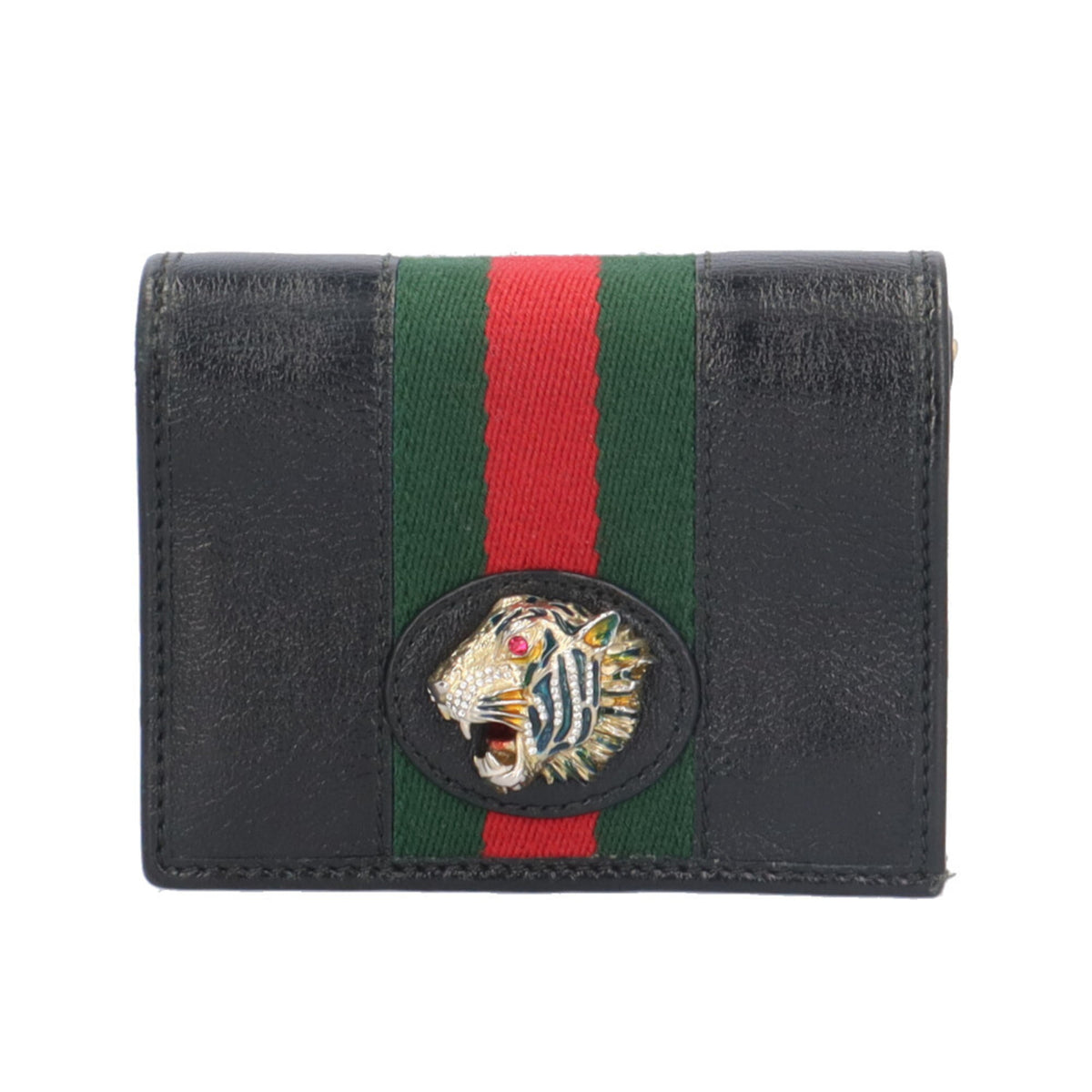 Gucci Black Leather Chain/Shoulder Wallet (Pre-Owned)