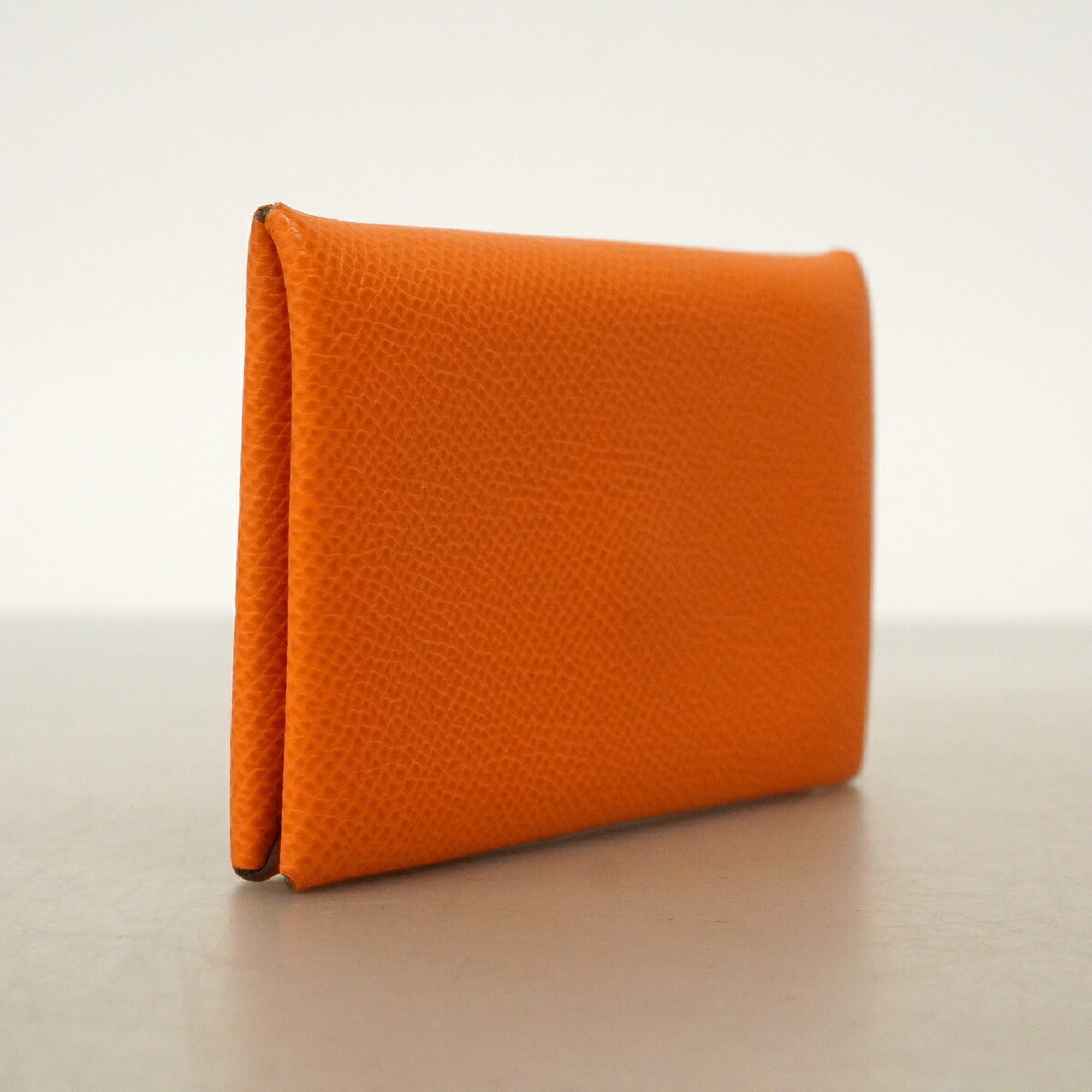 Hermes Celeste Orange Epsom Leather Leather Coin Purse/Coin Case (Pre-Owned)