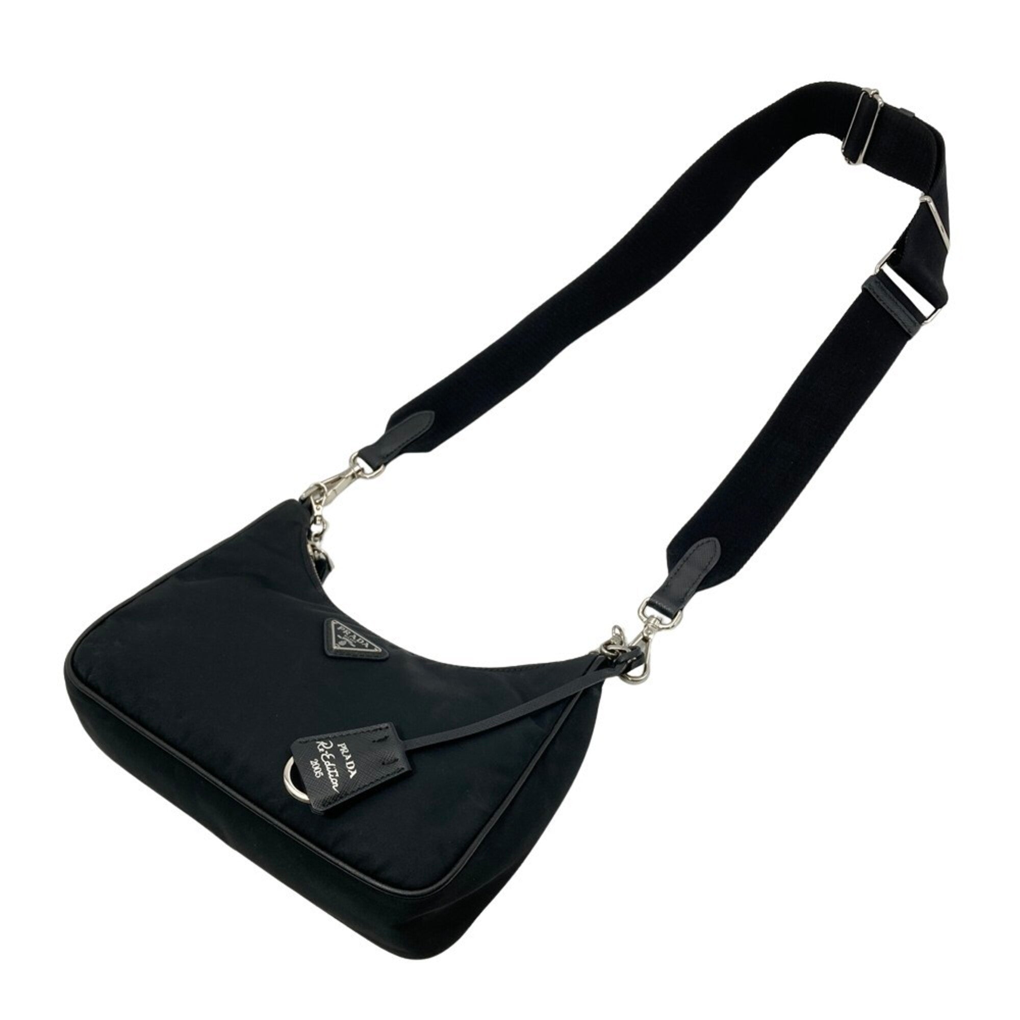 Prada Black Nylon Handbag Shoulder Bag (Pre-Owned)