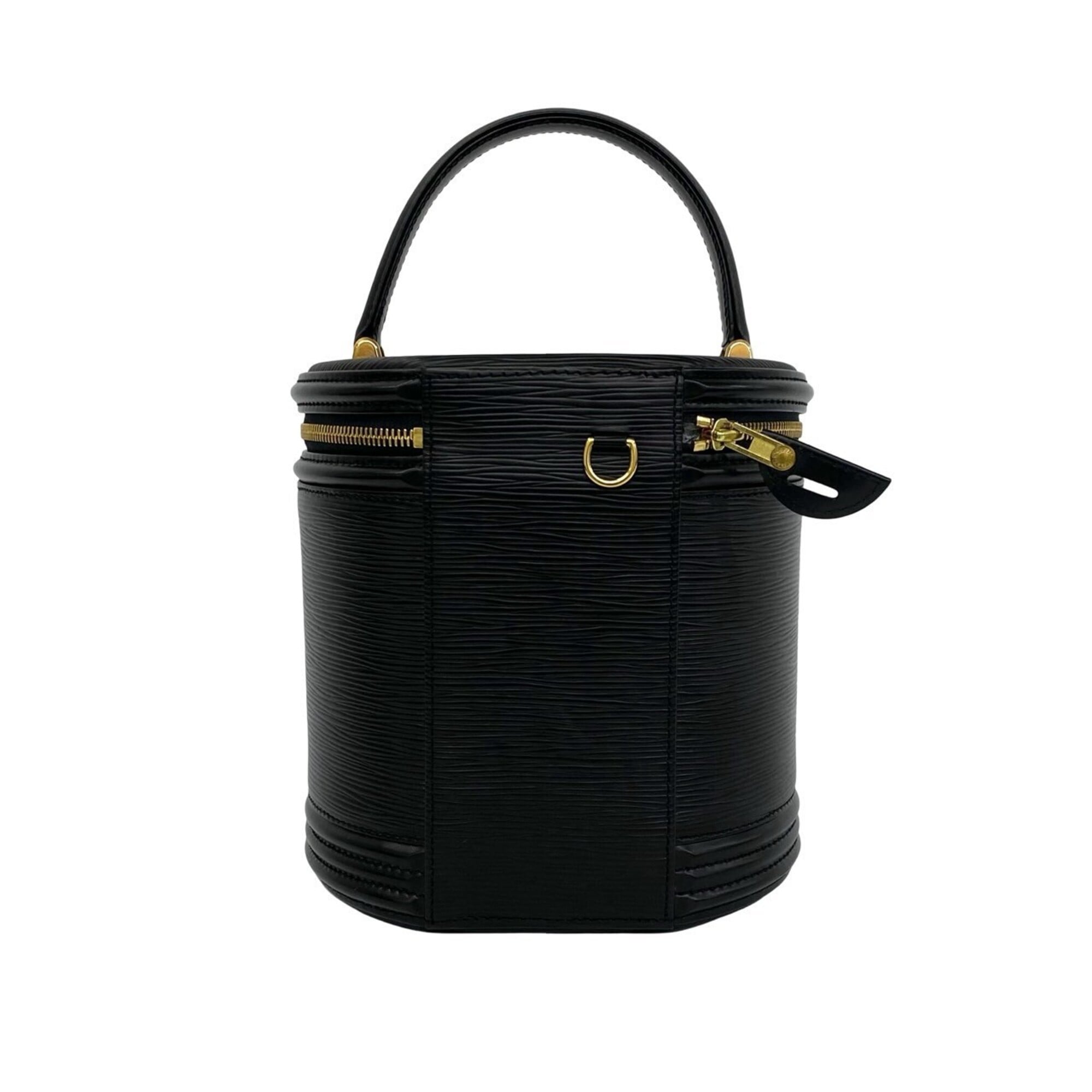Louis Vuitton Black Leather Handbag Vanity Bag (Pre-Owned)