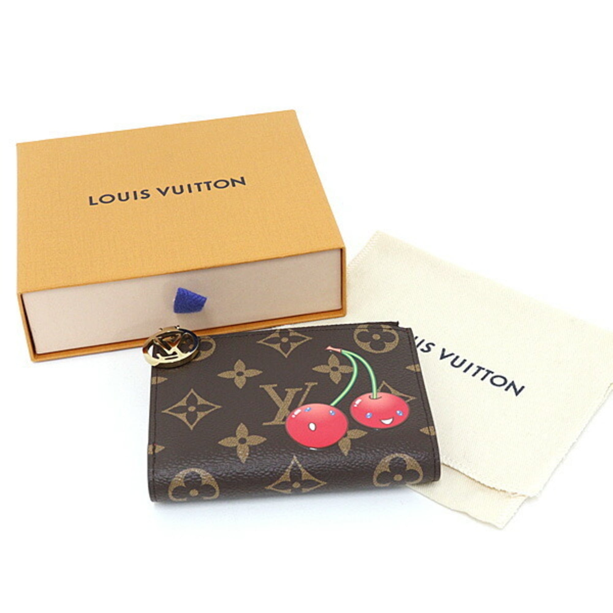 Louis Vuitton Brown Monogram Cherry Multi-Color Monogram Wallet (Bi-Fold) (Pre-Owned)