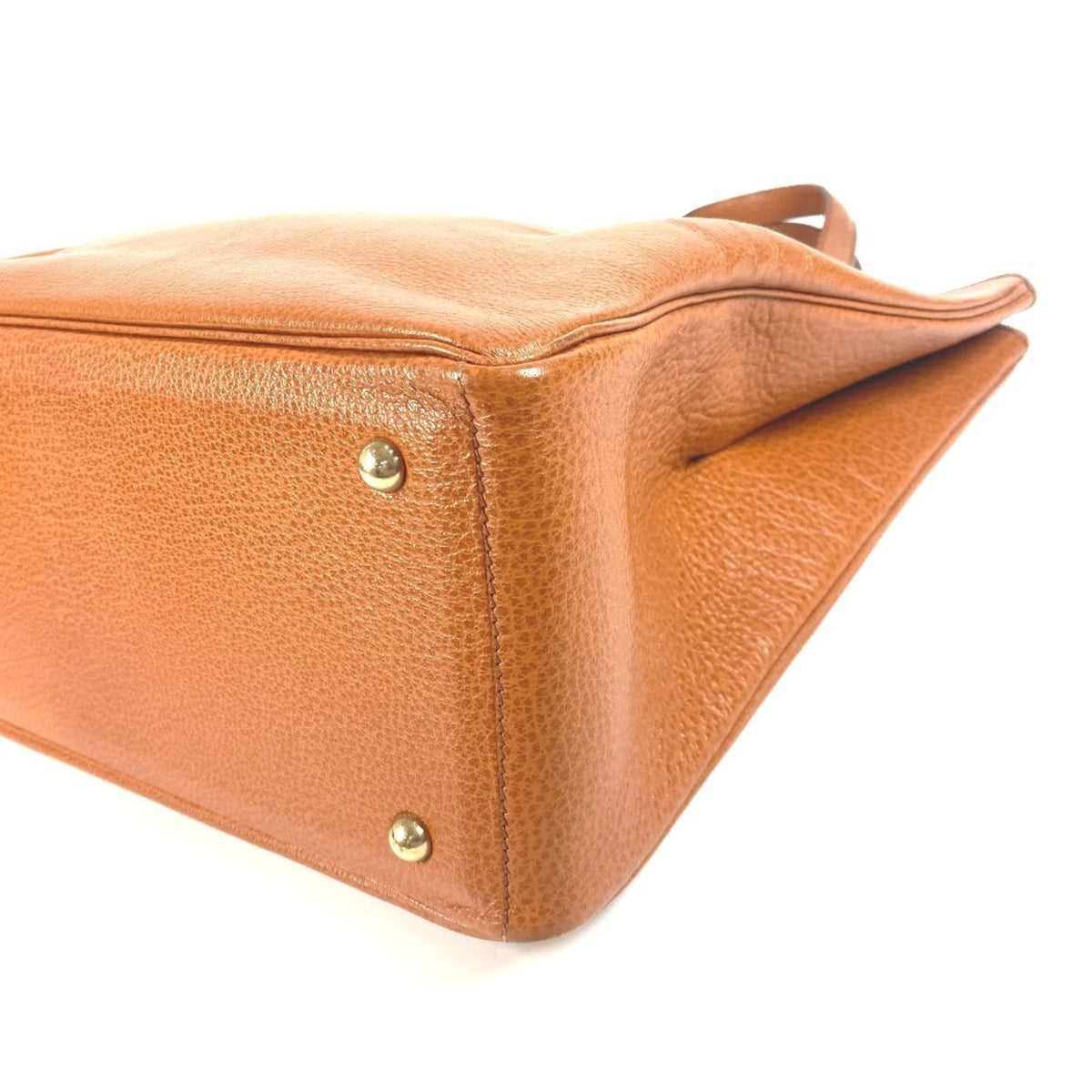Hermes Galop Brown Leather Shoulder Bag Tote Bag (Pre-Owned)