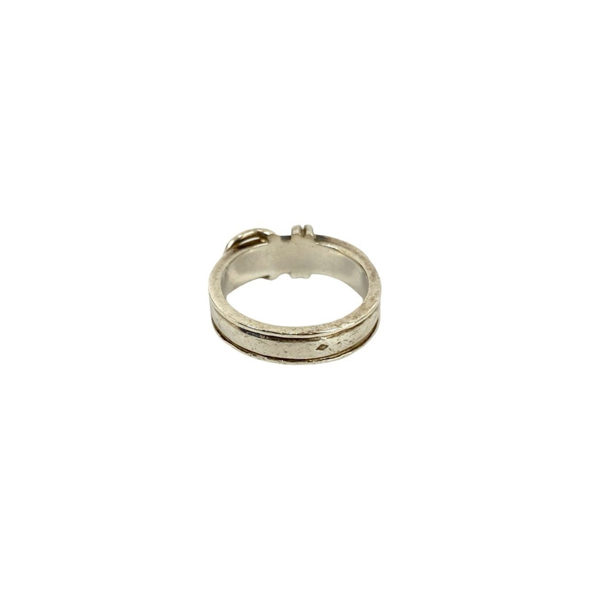 Hermes Silver Silver 925 Band Ring (Pre-Owned)