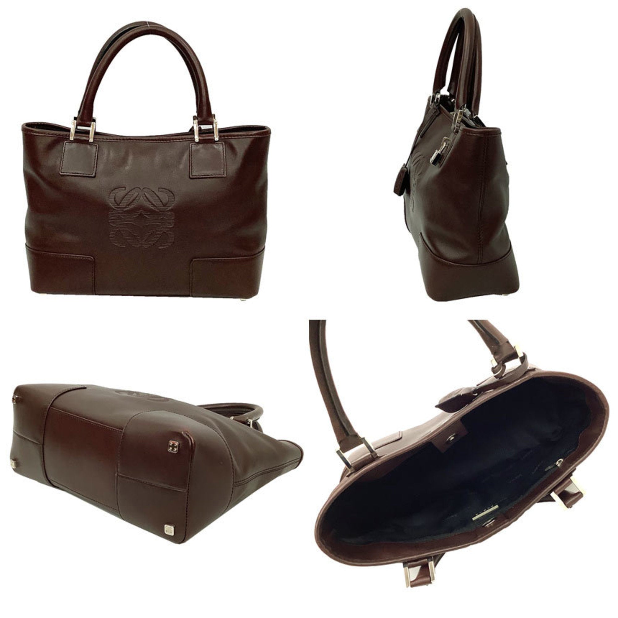 Loewe Brown Leather Handbag Tote Bag (Pre-Owned)