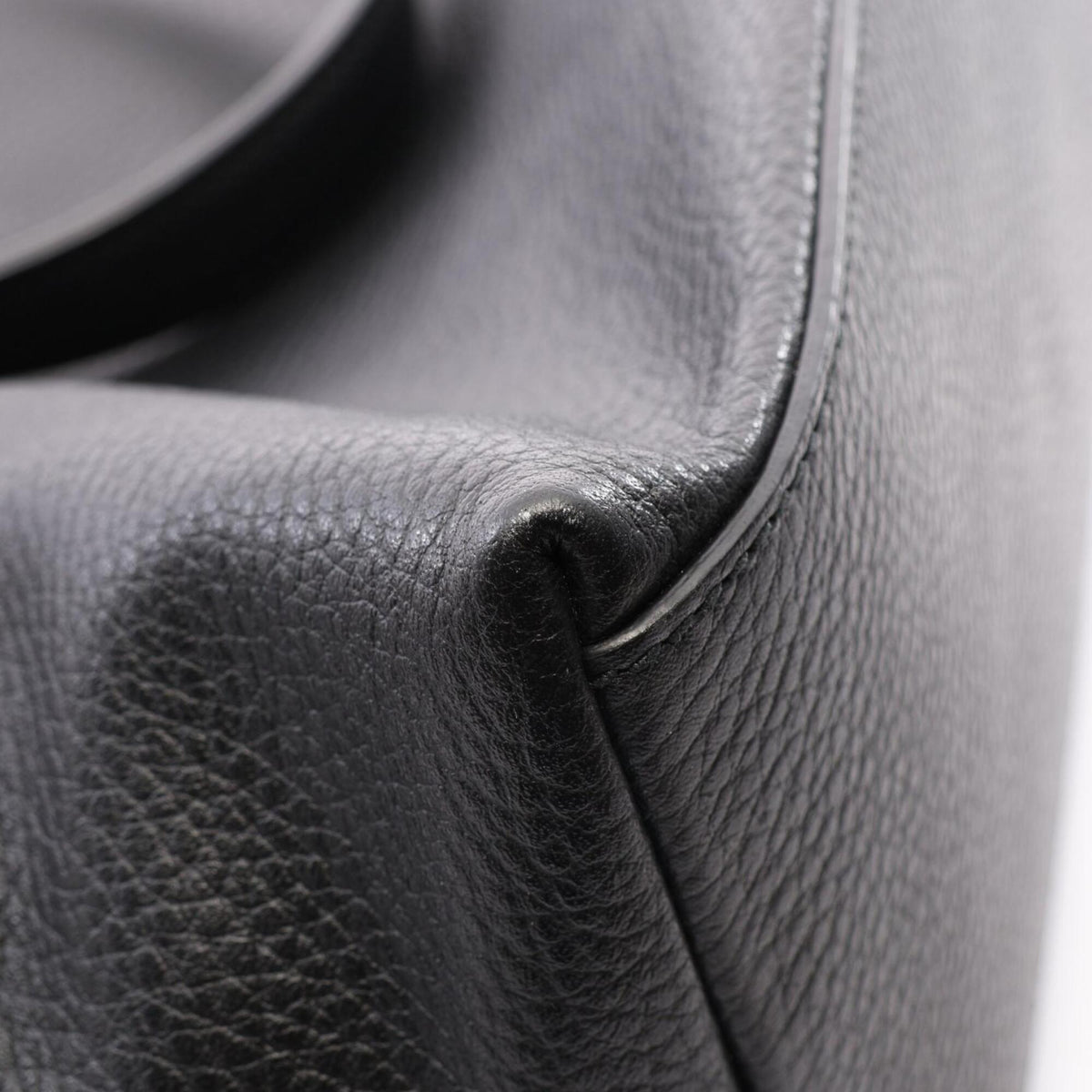Gucci Black Leather Handbag Tote Bag (Pre-Owned)