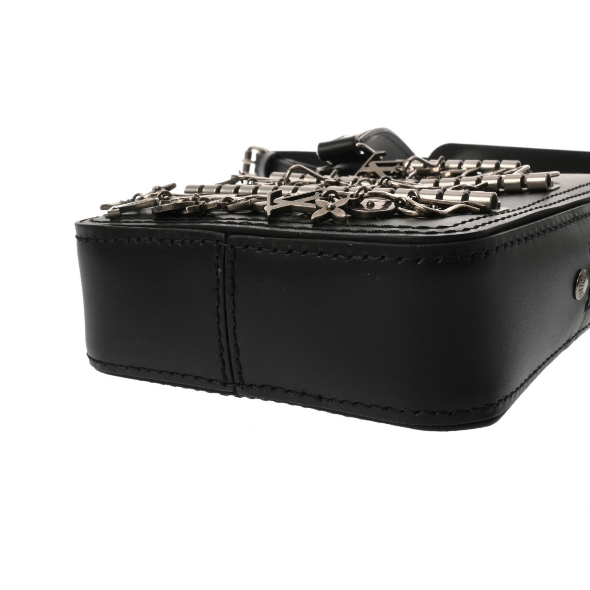 Louis Vuitton Black Leather Shoulder Bag