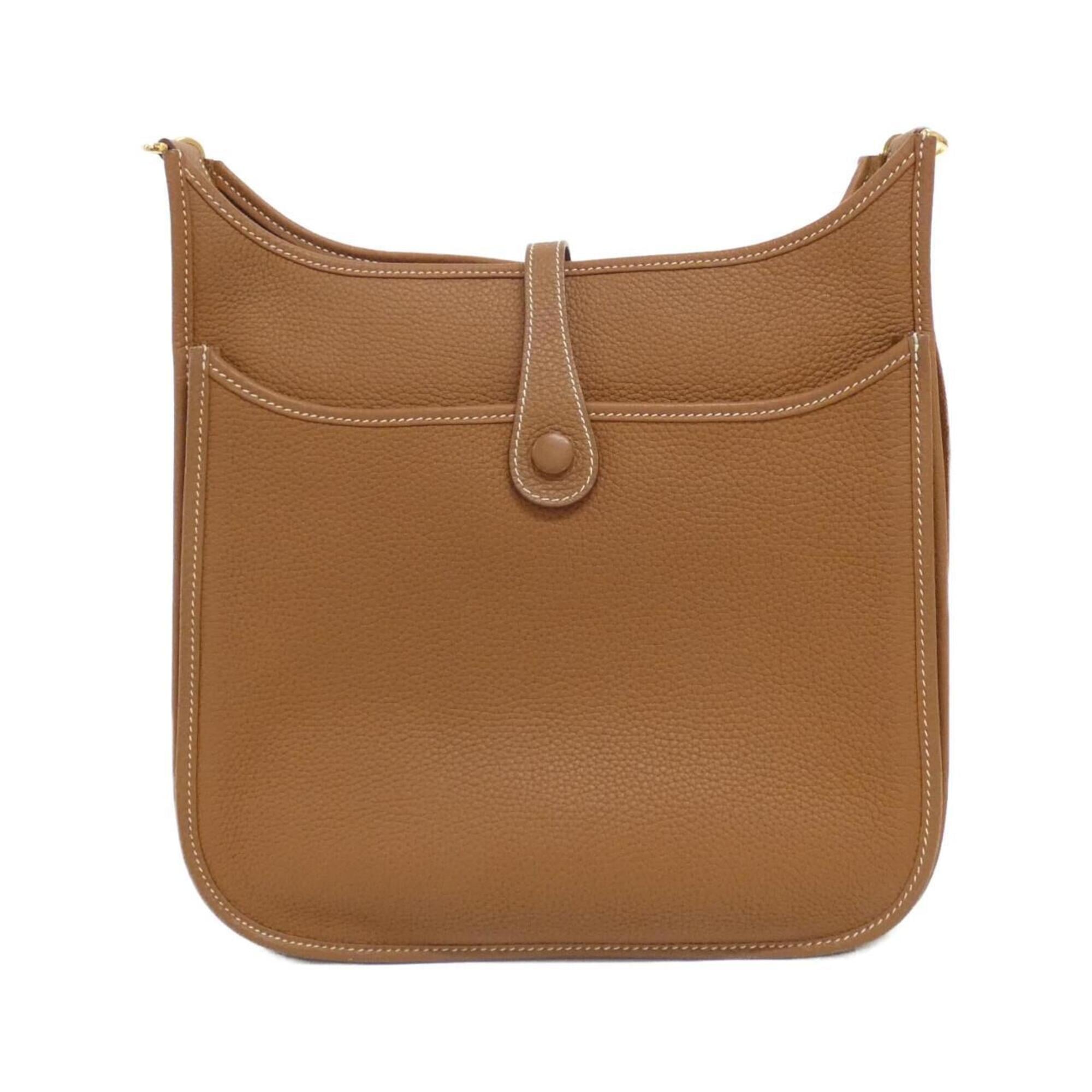 Hermes Gold Taurillon Clemence Leather Shoulder Bag (Pre-Owned)