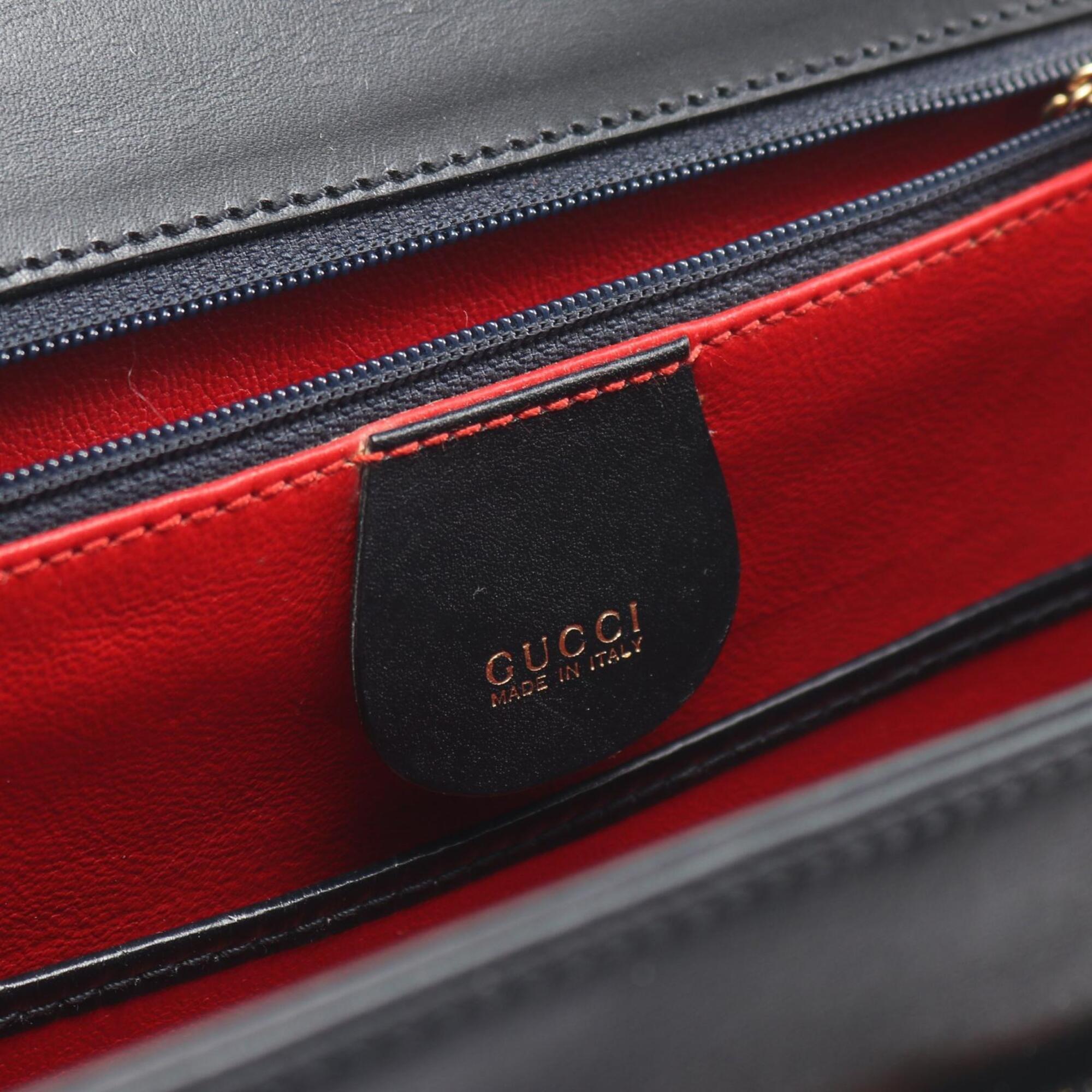Gucci Black Leather Handbag (Pre-Owned)