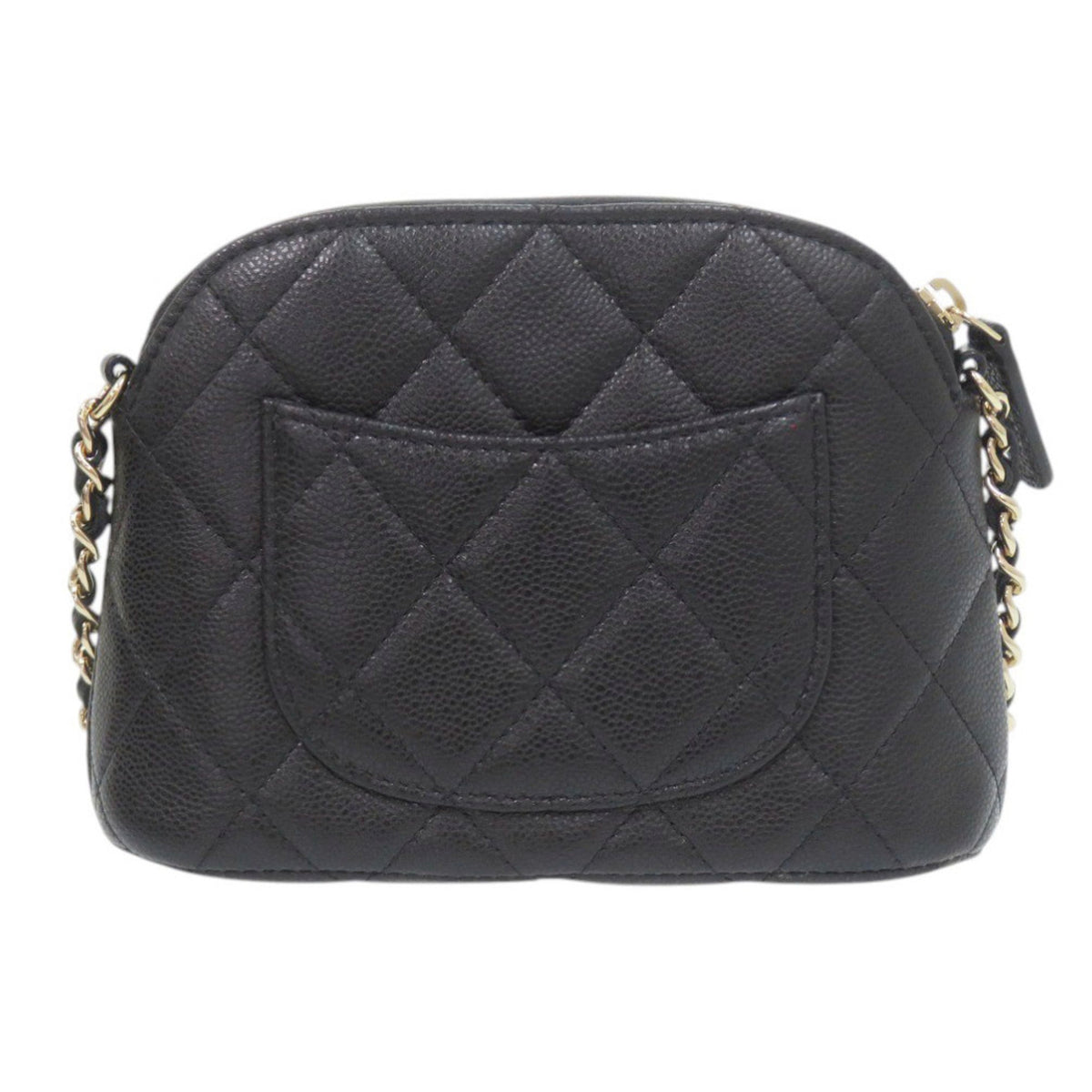 Chanel Black Grained Calfskin Shoulder Bag (Pre-Owned)