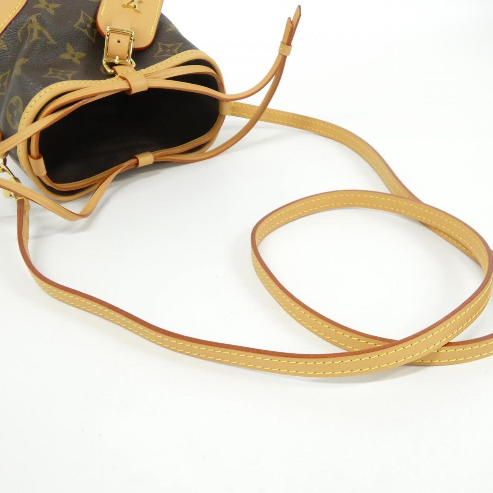 Louis Vuitton Marron Coated Canvas Shoulder Bag (Pre-Owned)