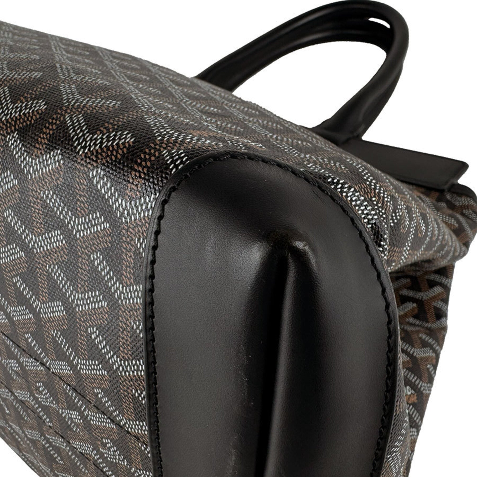 Goyard Black Coated Canvas Leather Handbag (Pre-Owned)