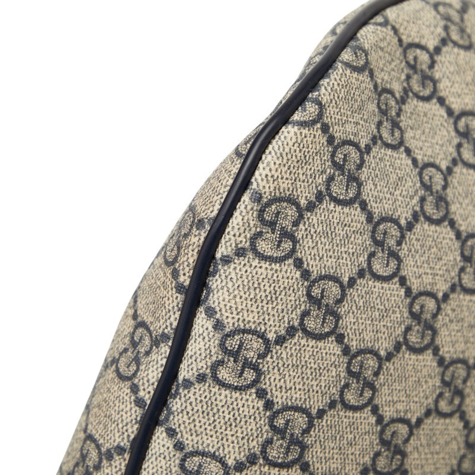 Gucci Beige Navy Pvc Leather Sling Bag (Pre-Owned)