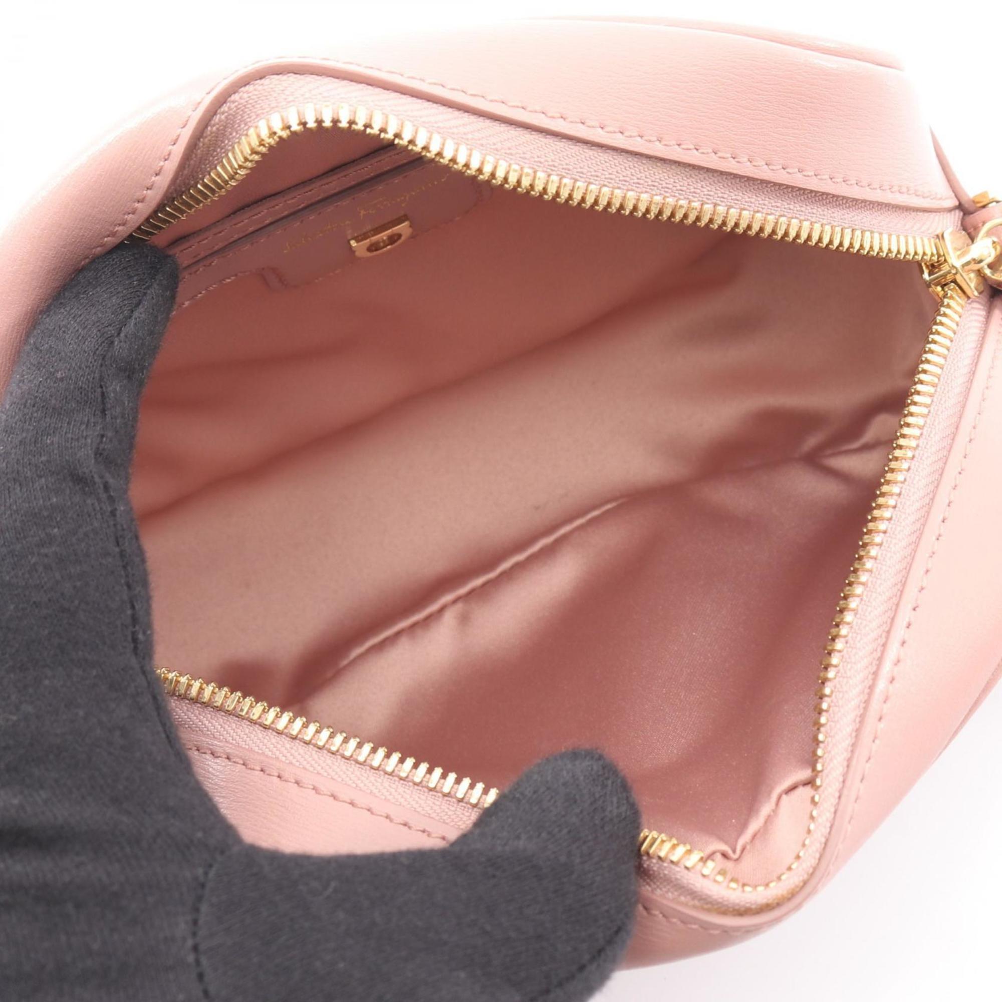 Salvatore Ferragamo Pink Leather Shoulder Bag (Pre-Owned)