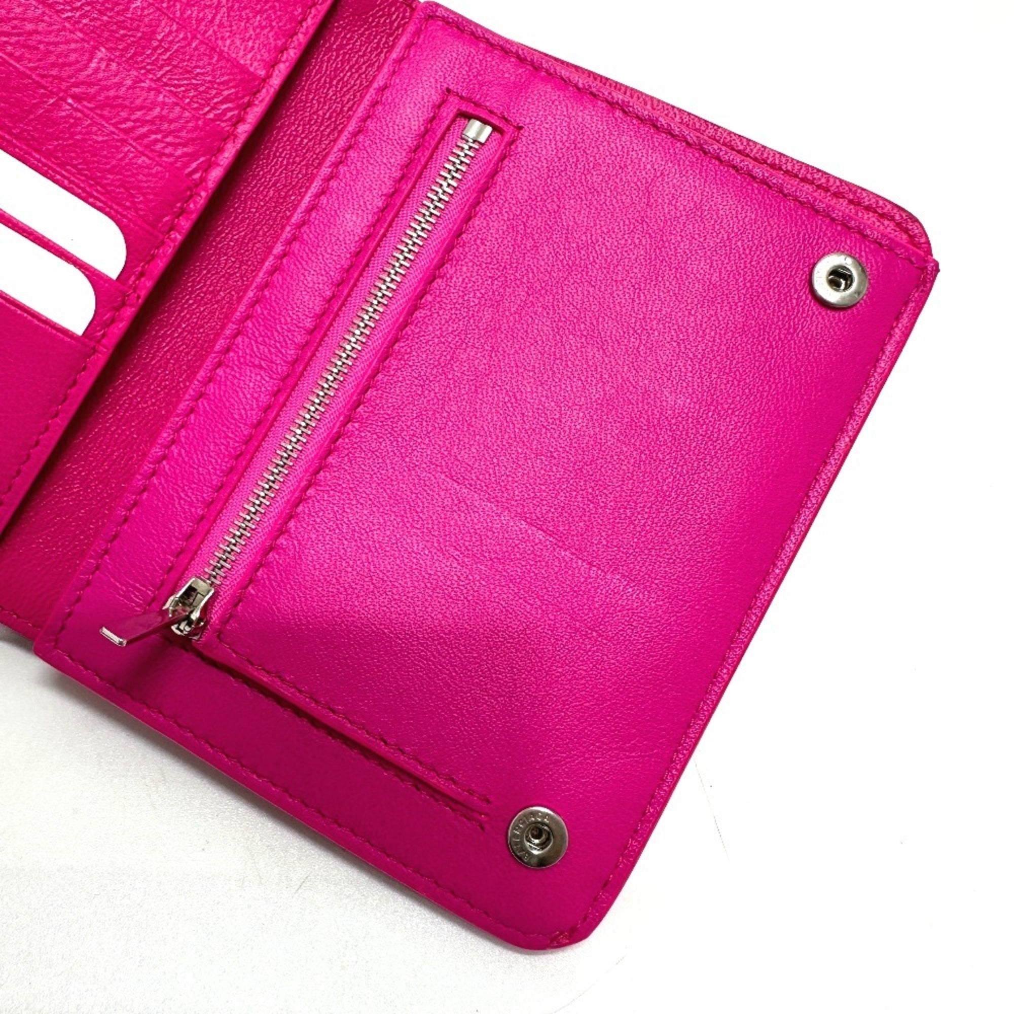 Balenciaga Pink Leather Wallet (Bi-Fold) (Pre-Owned)