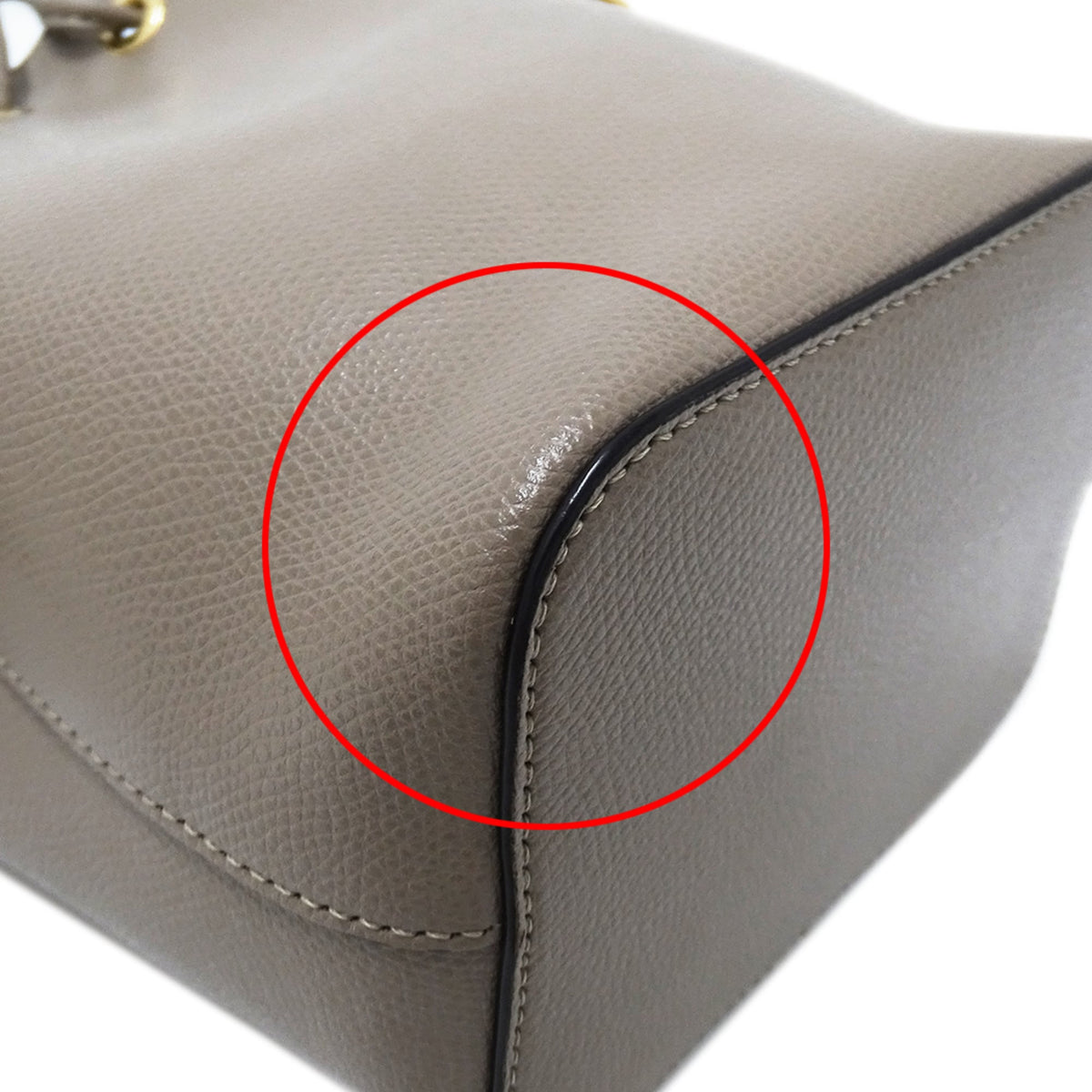 Fendi Grayish Leather Handbag Shoulder Bag (Pre-Owned)