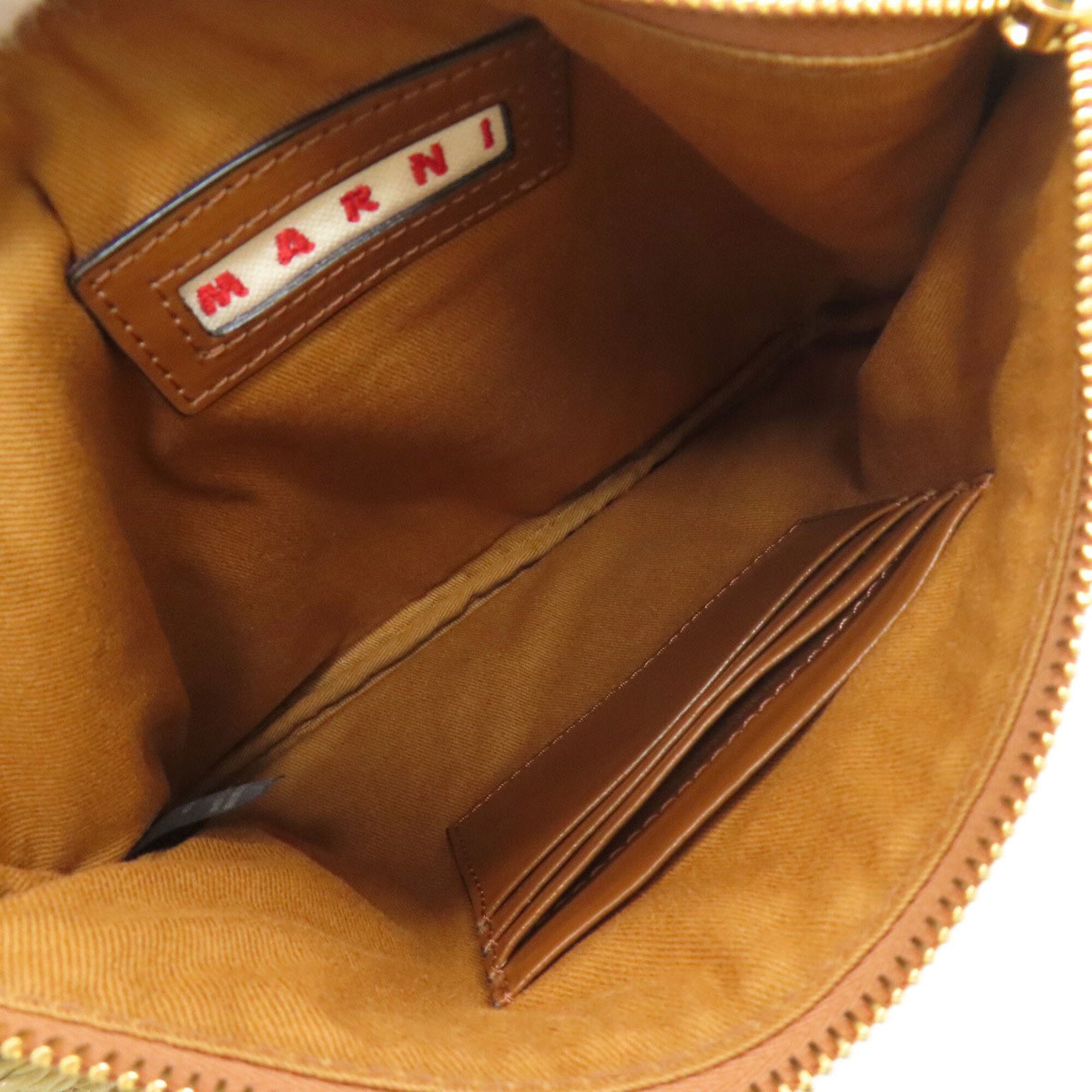 Marni Brown Raffia Shoulder Bag (Pre-Owned)