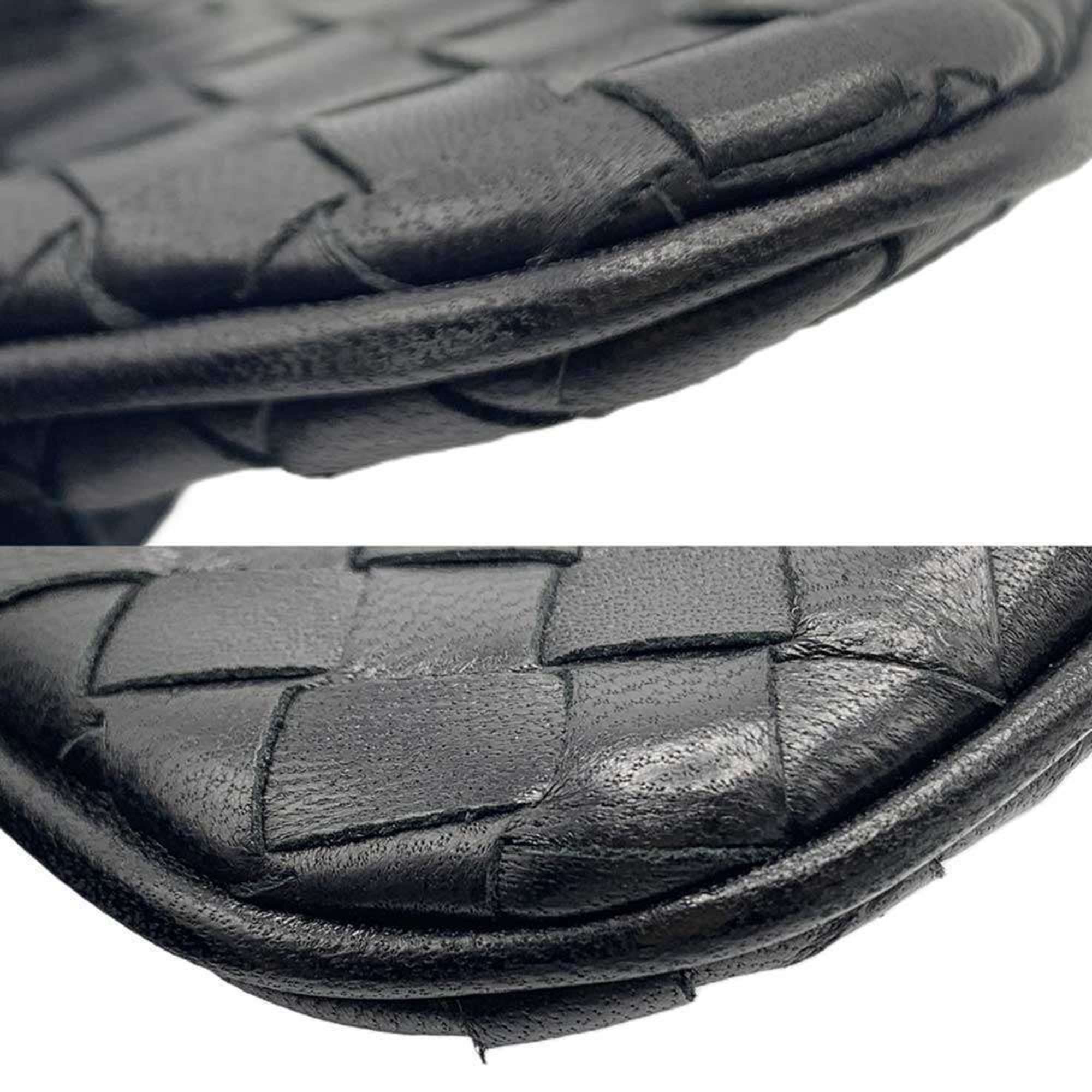 Bottega Veneta Black Intrecciato Coin Purse/Coin Case (Pre-Owned)