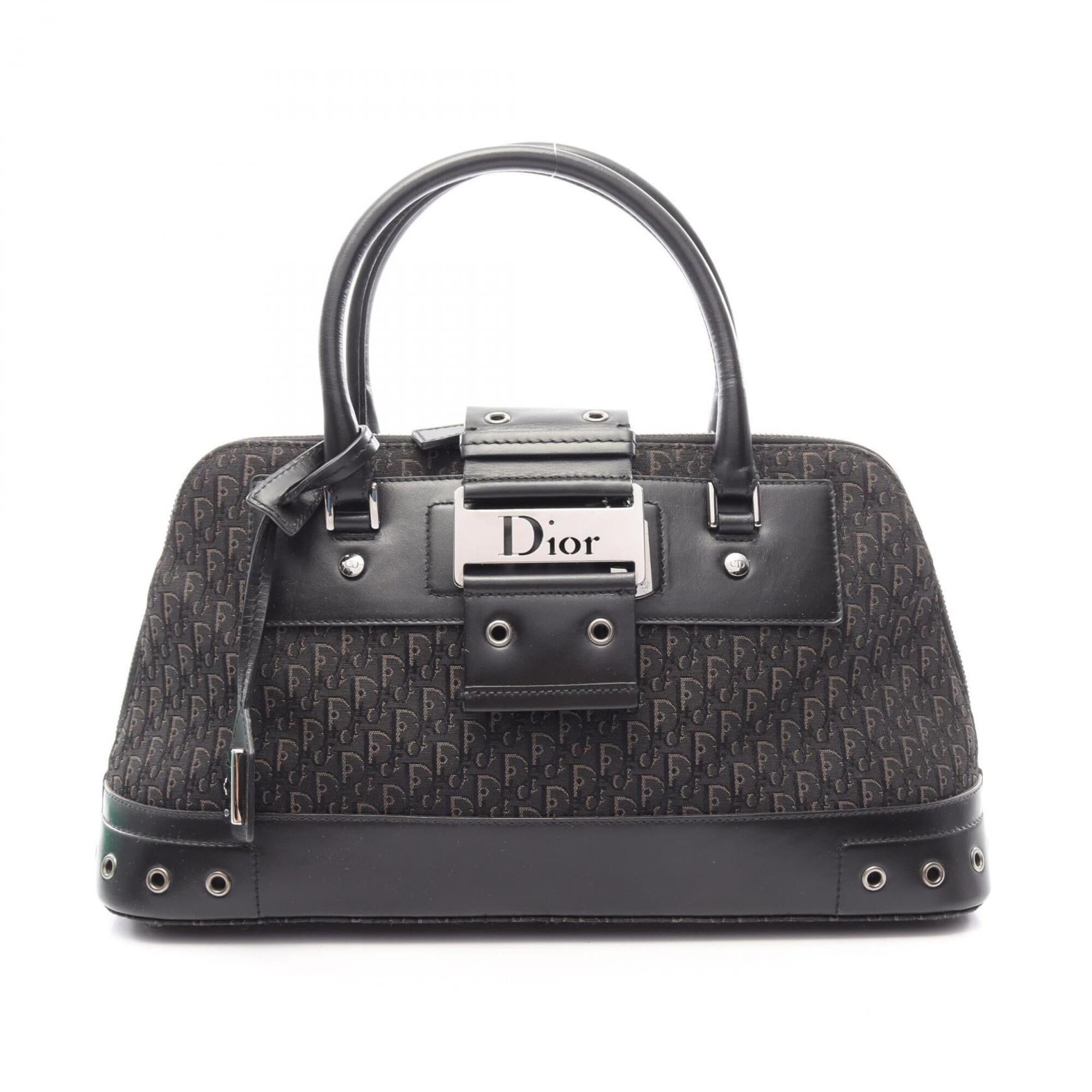 Christian Dior Black Canvas Leather Handbag (Pre-Owned)