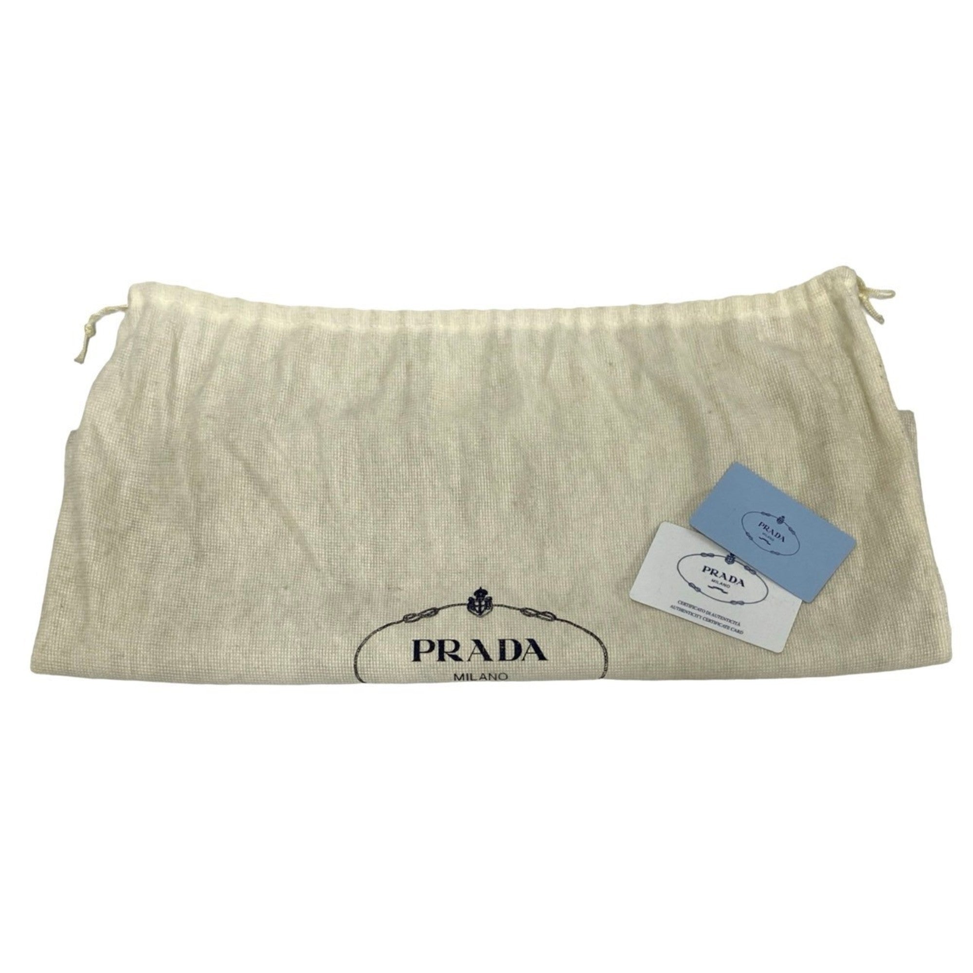 Prada Black Canvas Plastic Shoulder Bag (Pre-Owned)