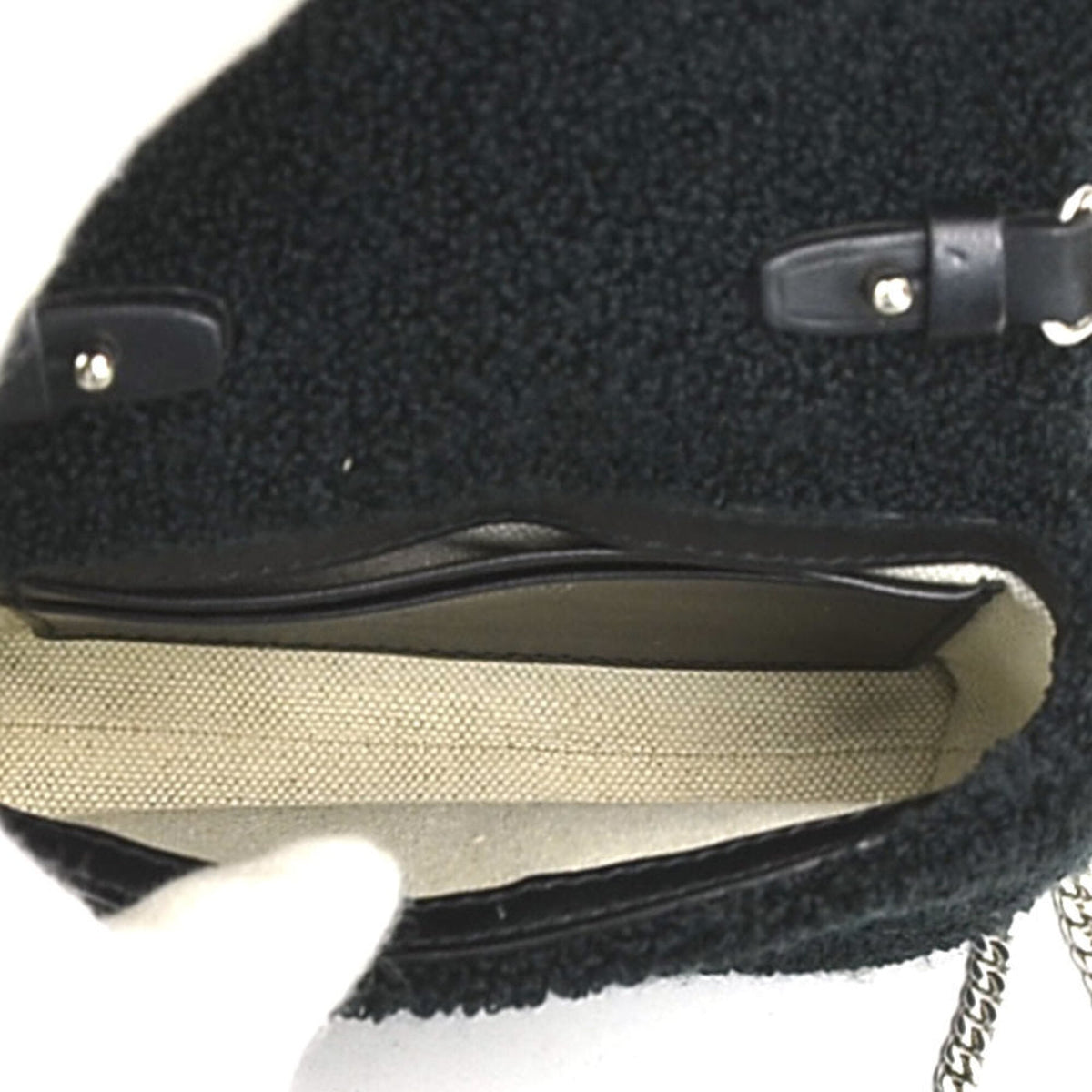 Burberry Black Pile Fabric Shoulder Bag (Pre-Owned)