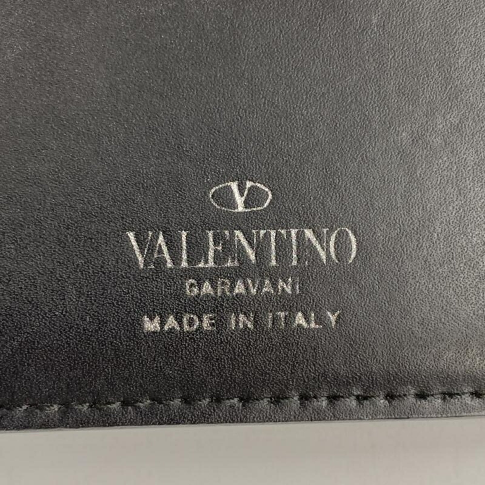 Valentino Garavani Black Leather Chain/Shoulder Wallet (Pre-Owned)