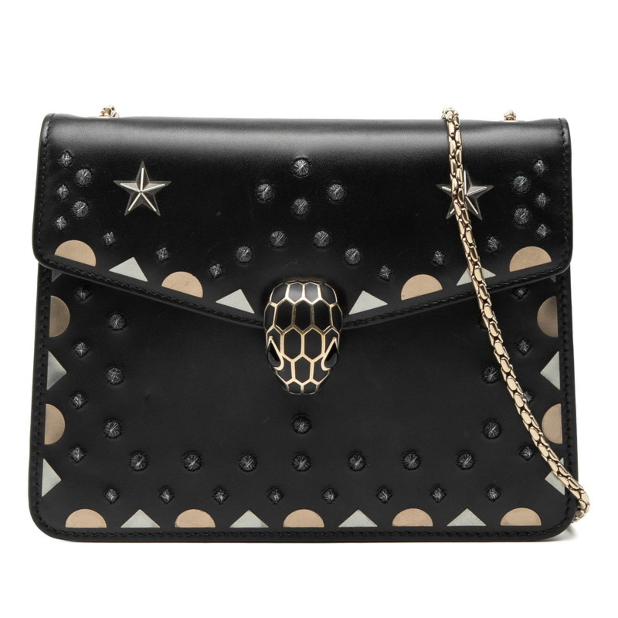 Bvlgari Black Leather Shoulder Bag (Pre-Owned)