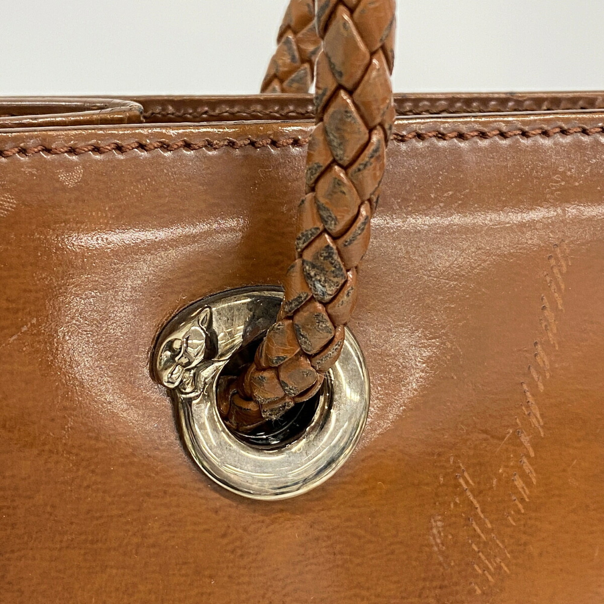 Cartier Brown Leather Tote Bag (Pre-Owned)