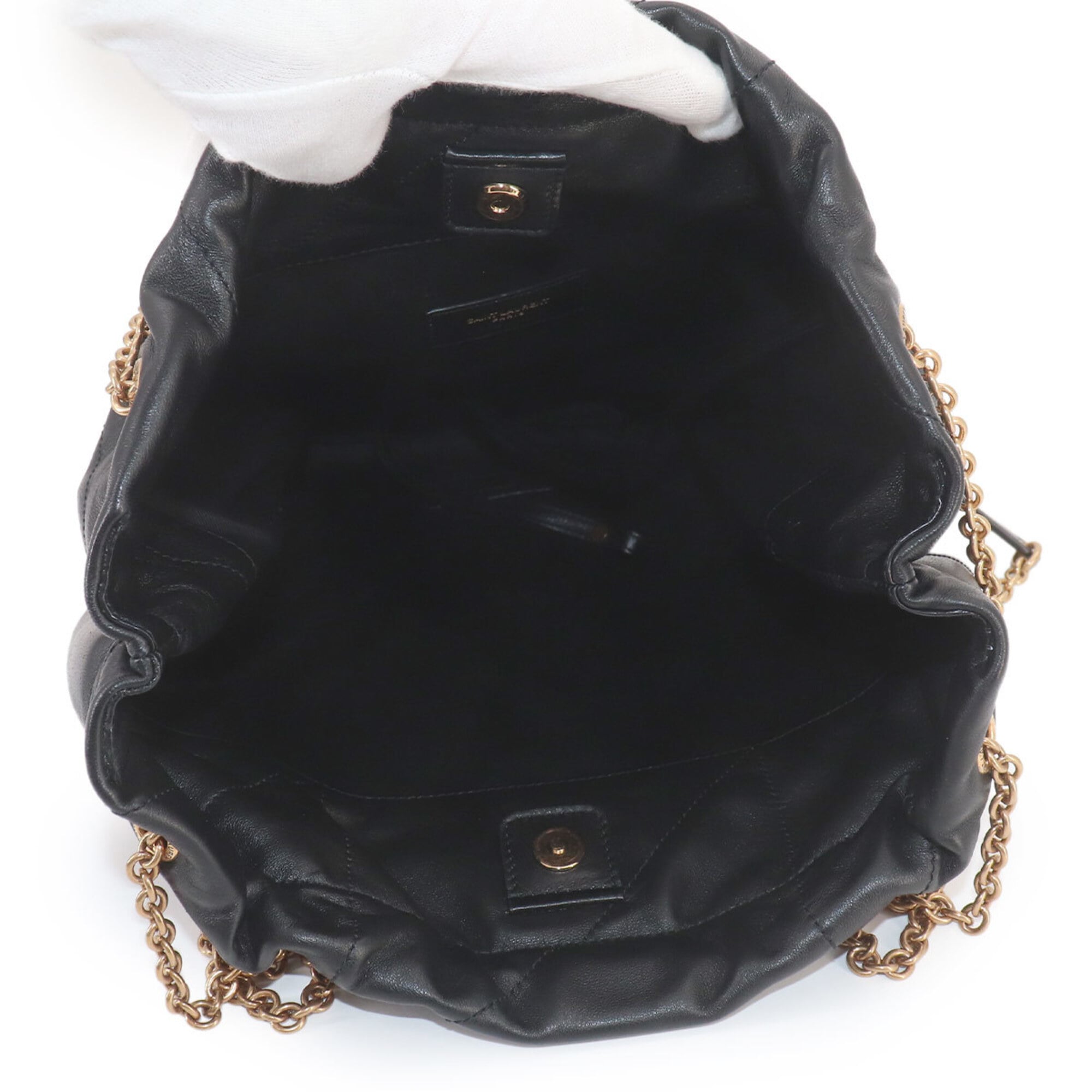 Saint Laurent Black Leather Handbag Shoulder Bag (Pre-Owned)