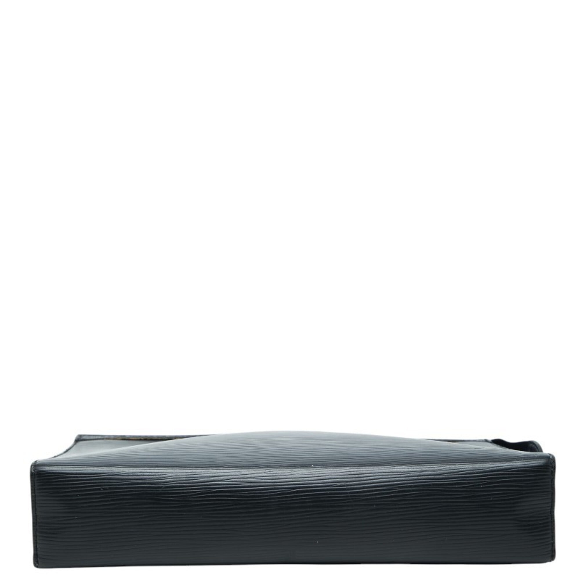 Louis Vuitton Black Blue Gray Noir Pvc Leather Clutch Bag Pochette (Pre-Owned)