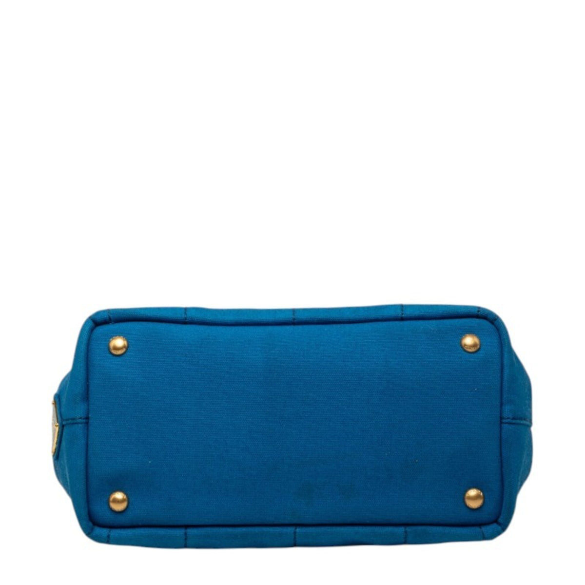 Prada Blue Canvas Handbag Shoulder Bag (Pre-Owned)