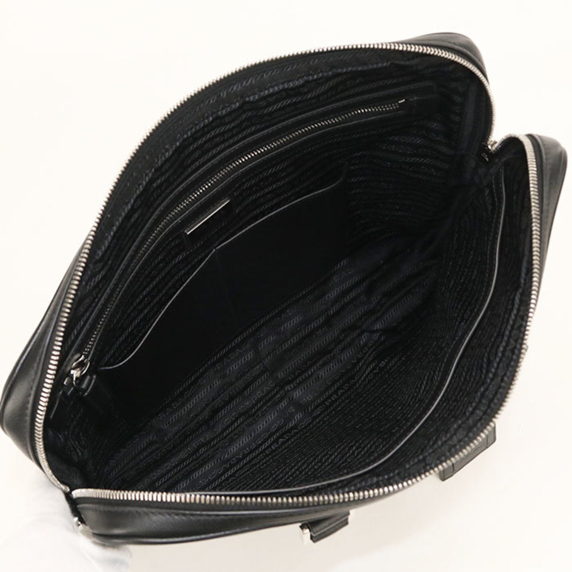 Prada Black Leather Briefcase (Pre-Owned)