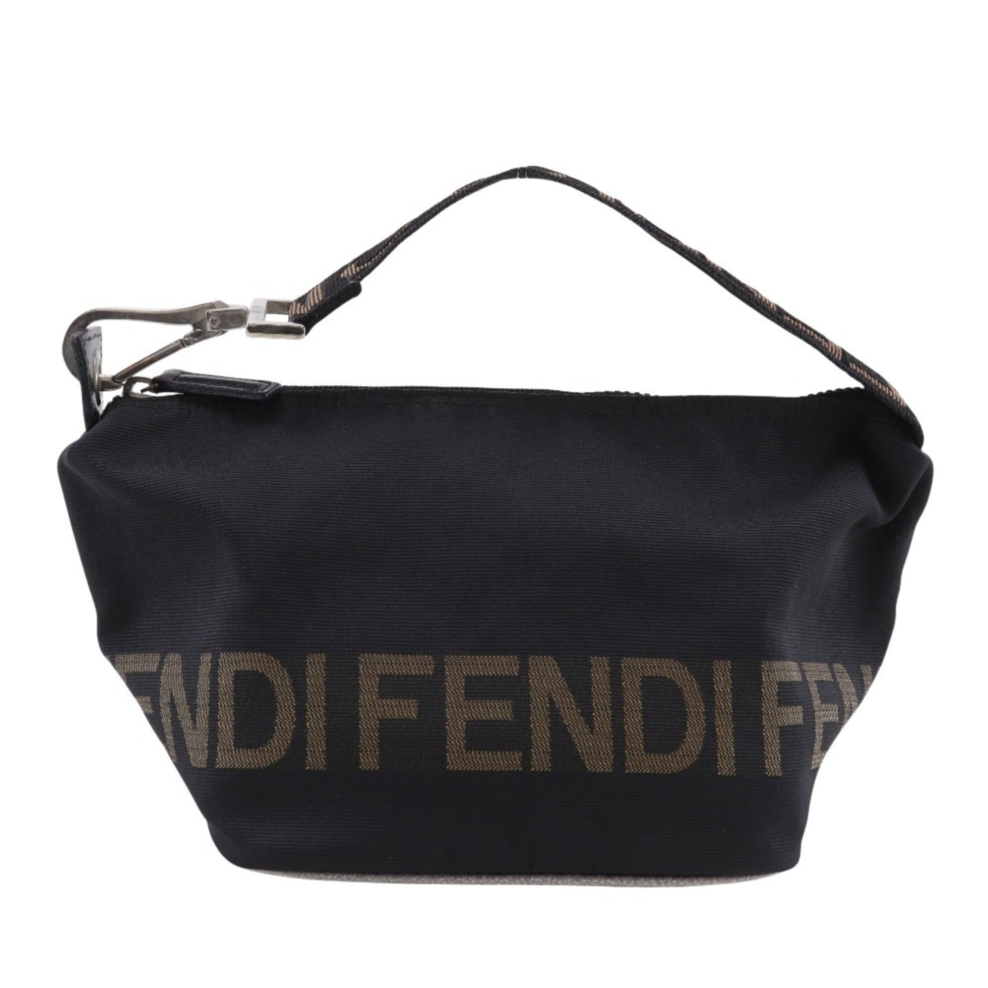 Fendi Black Nylon Canvas Handbag (Pre-Owned)