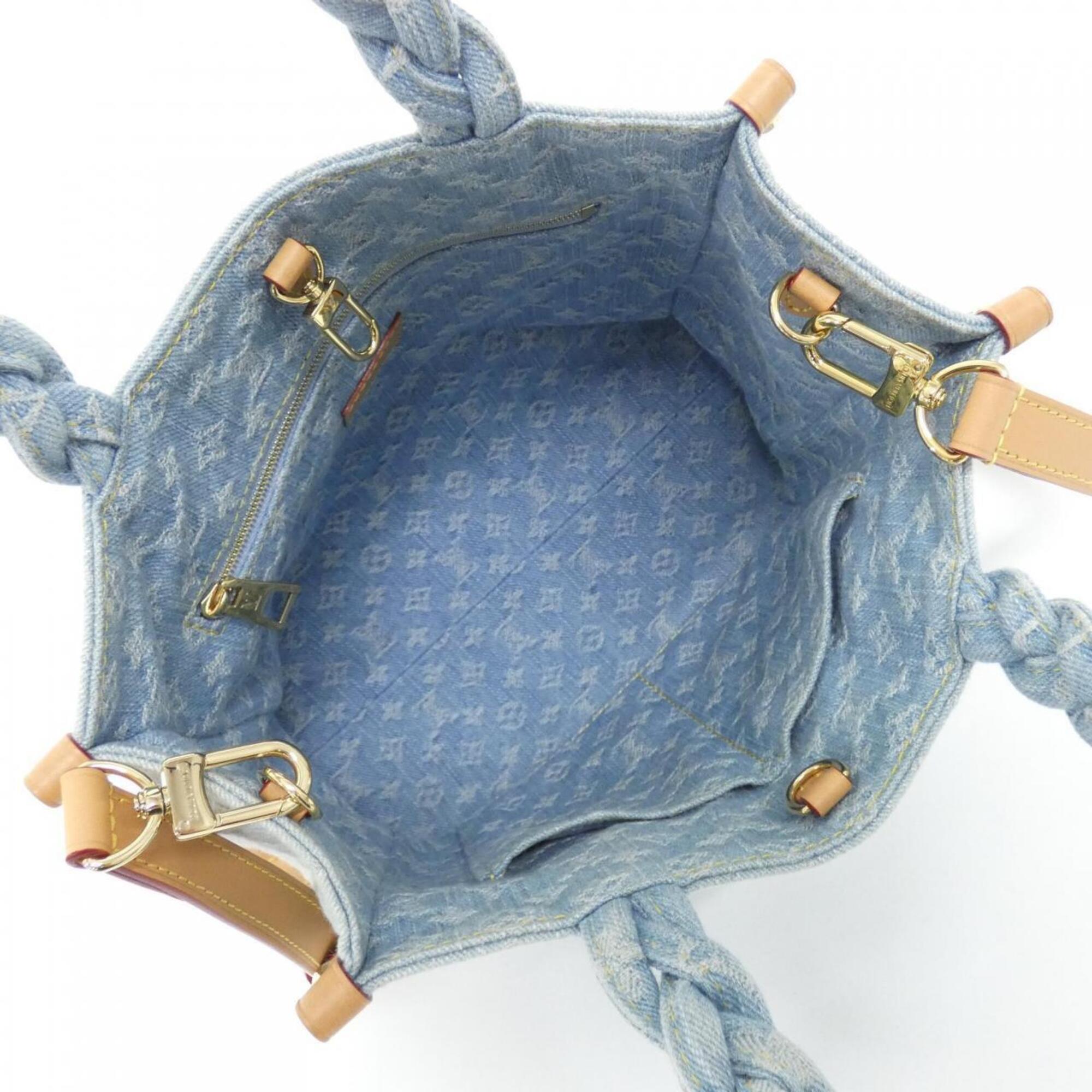 Louis Vuitton Sky Blue Cotton Denim Canvas Handbag (Pre-Owned)