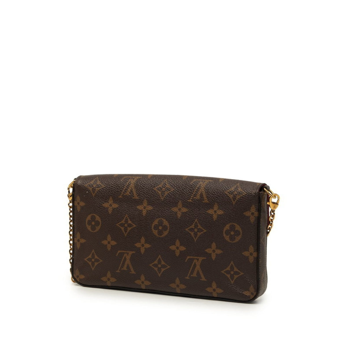 Louis Vuitton Brown Fuchsia Monogram White Monogram Pochette Shoulder Bag (Pre-Owned)