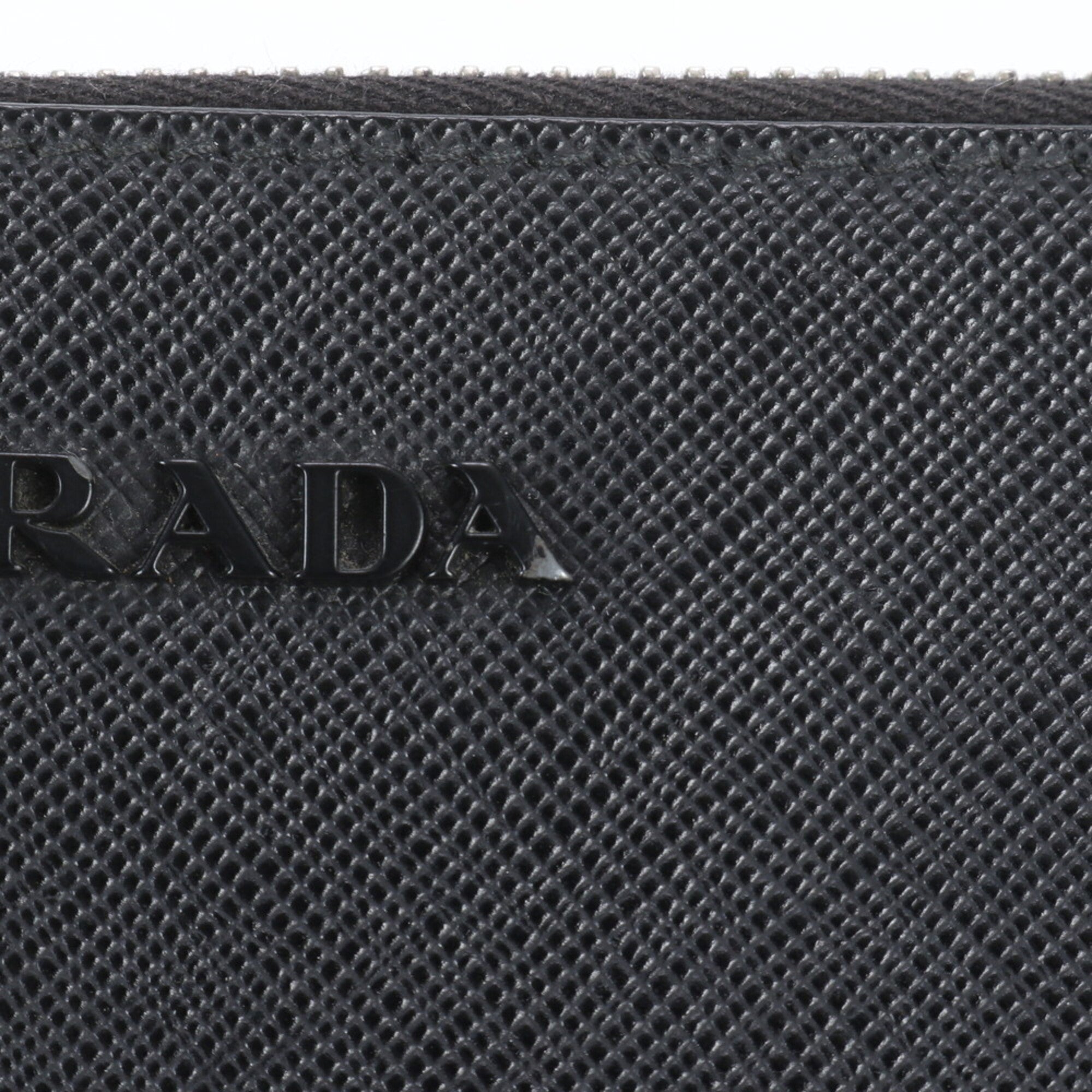Prada Black Yellow Leather Clutch Bag Pouch (Pre-Owned)