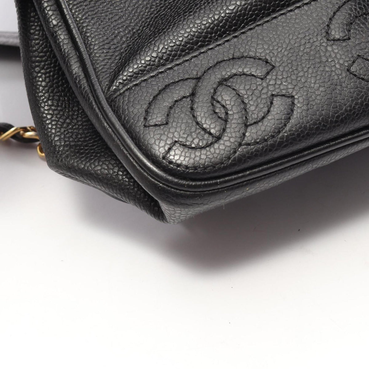 Chanel Black Grained Calfskin Backpack (Pre-Owned)