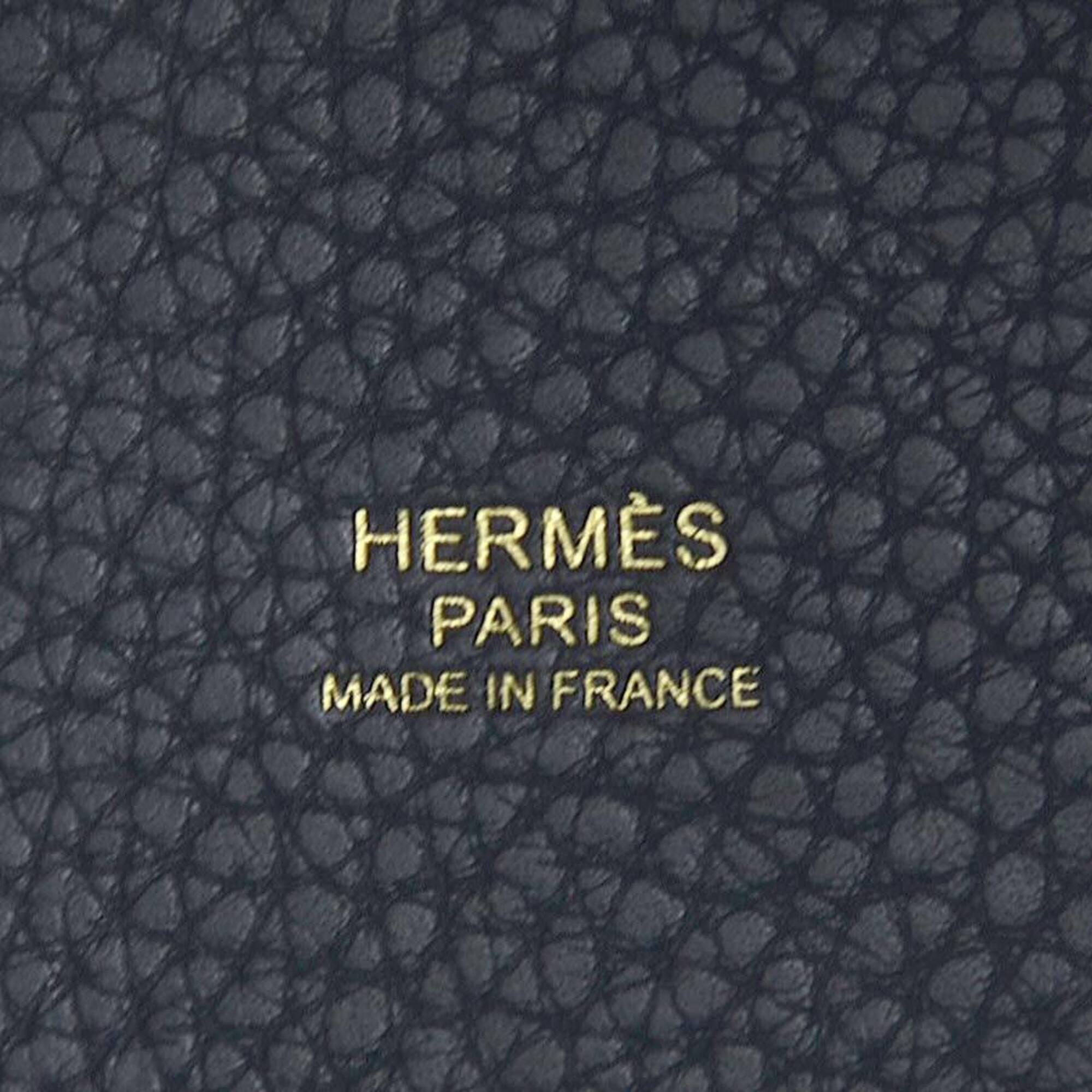 Hermes Black Taurillon Clemence Leather Handbag (Pre-Owned)